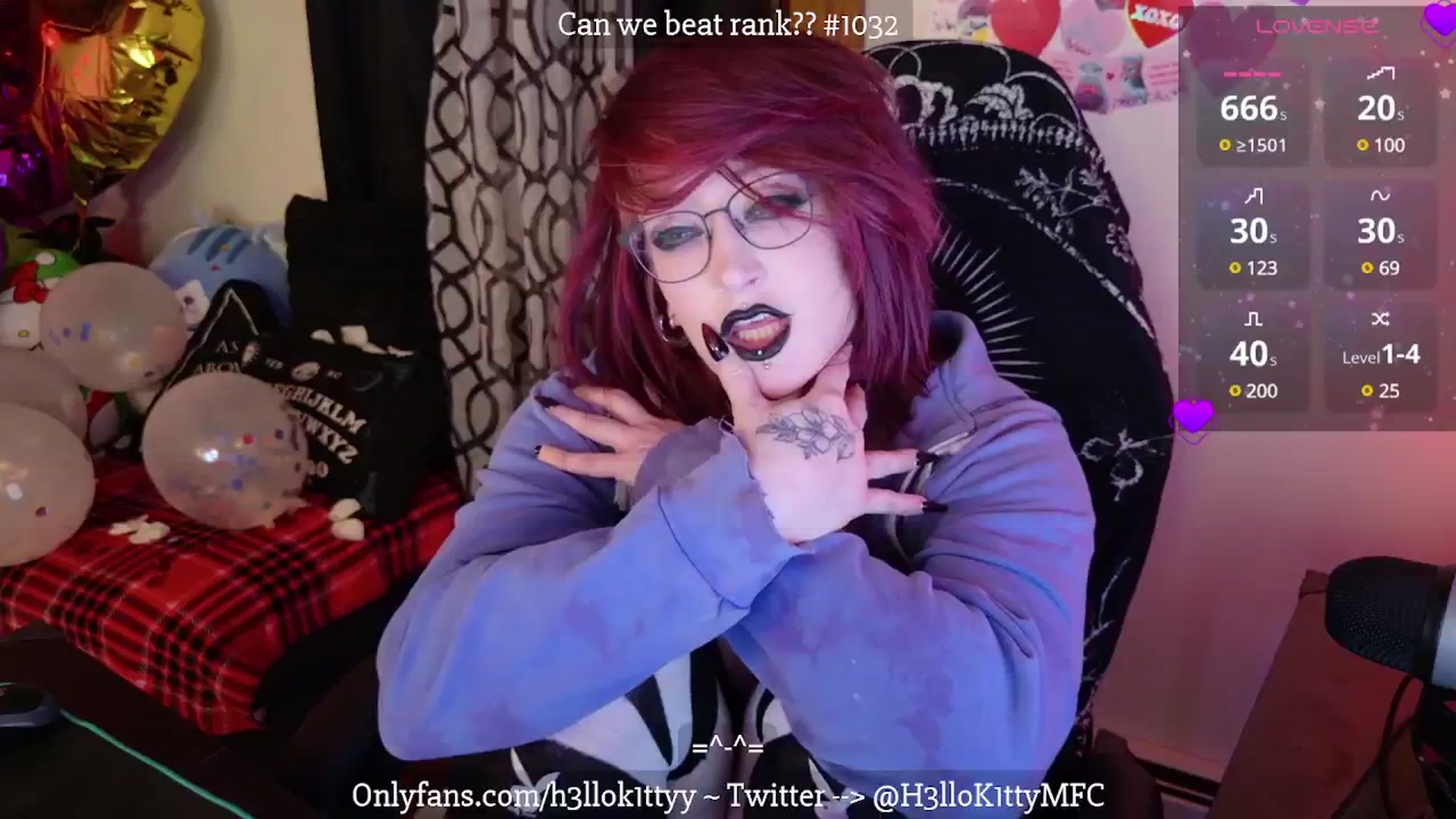 Gallery image thumbnail from H3llok1tty's myfreecams stream on, 02/14/2025, 10:44 image 10 of 20