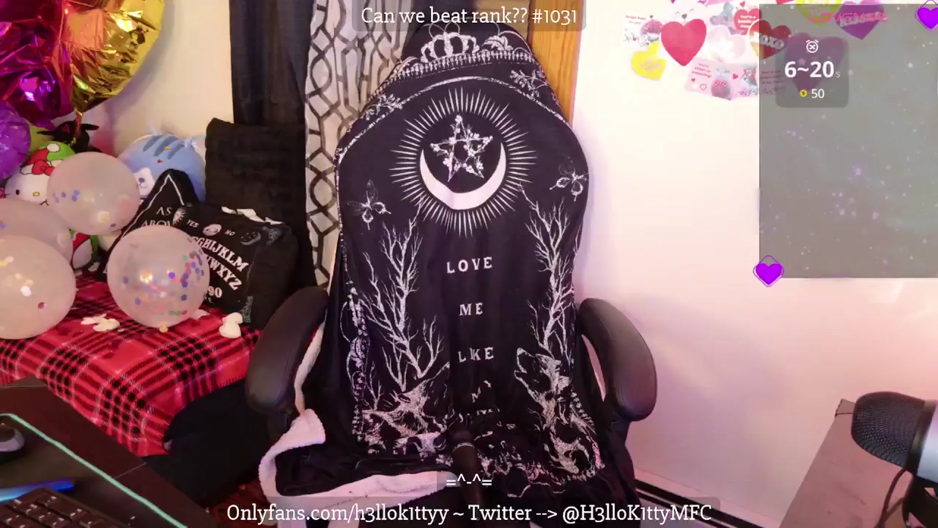 Gallery image thumbnail from H3llok1tty's myfreecams stream on, 02/14/2025, 10:44 image 9 of 20
