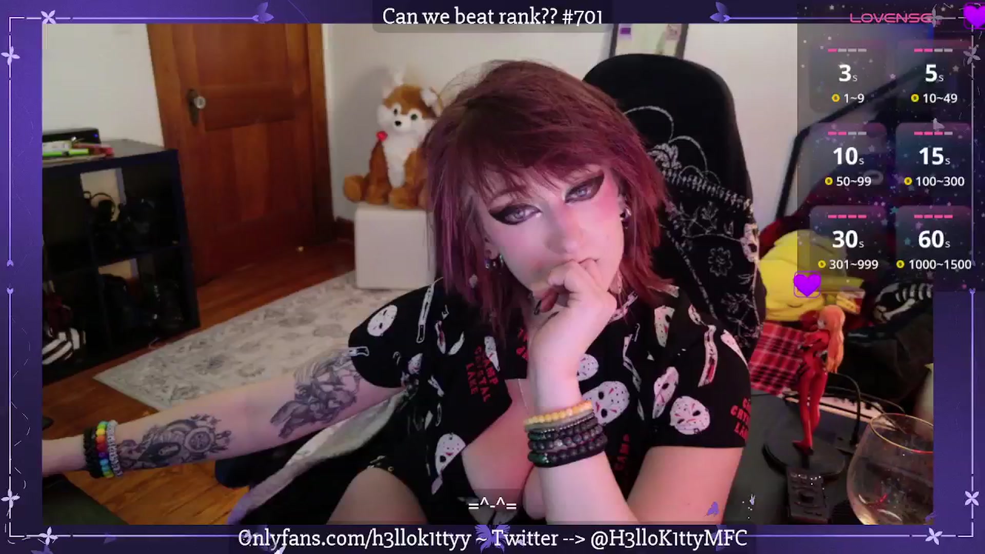 Gallery image thumbnail from H3llok1tty's myfreecams stream on, 03/22/2025, 14:33 image 8 of 20