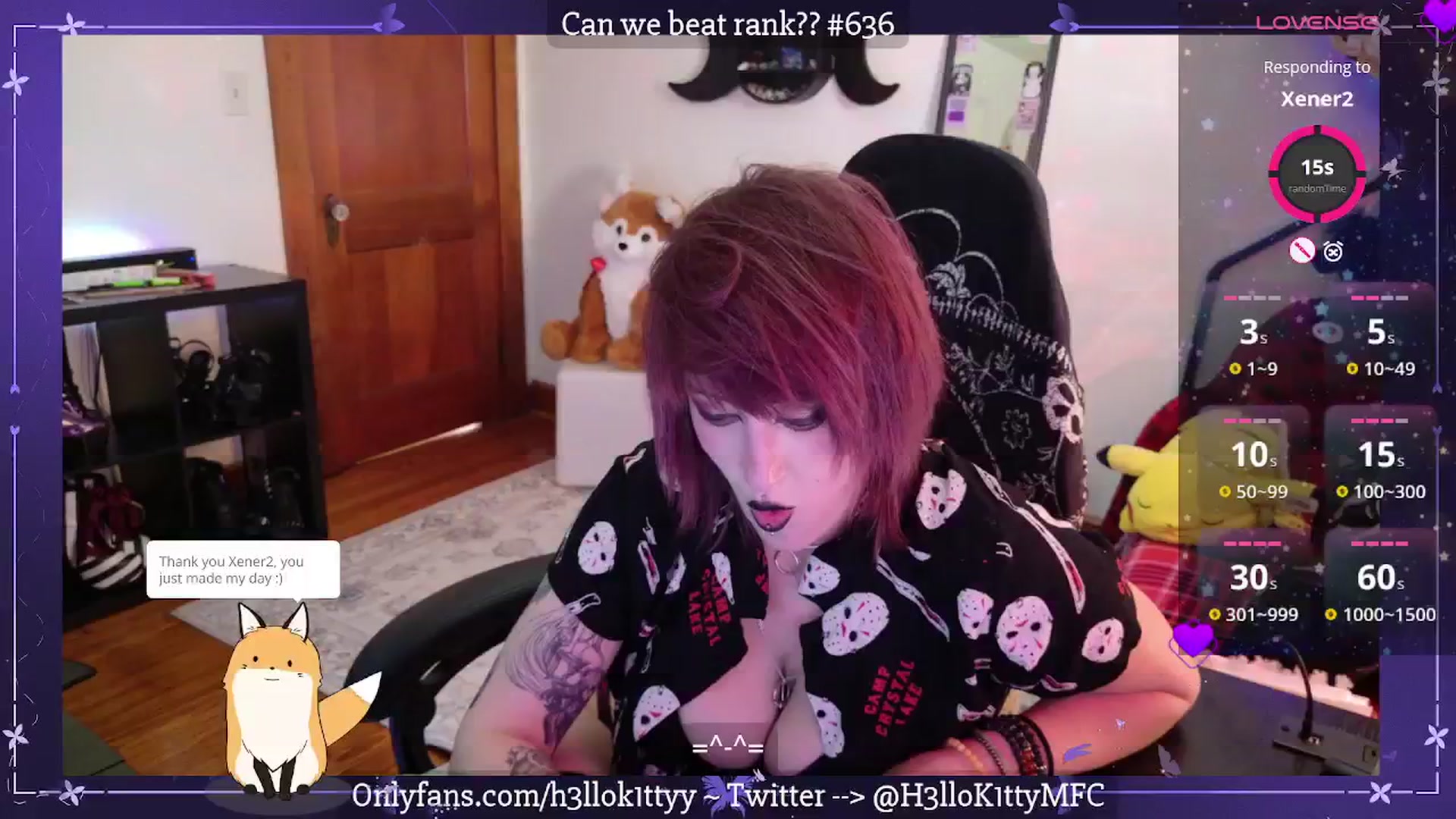 Gallery image thumbnail from H3llok1tty's myfreecams stream on, 03/22/2025, 16:09 image 5 of 20