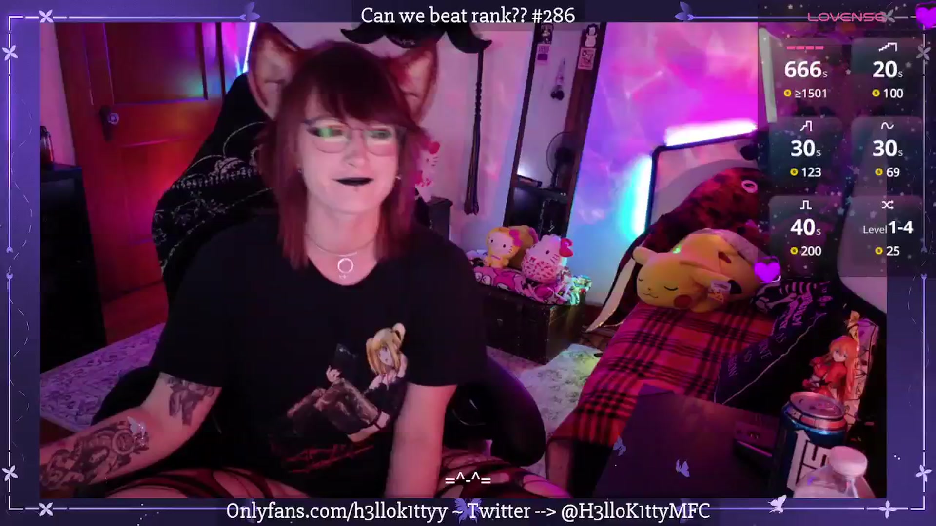 Gallery image thumbnail from H3llok1tty's myfreecams stream on, 04/02/2025, 08:01 image 1 of 20