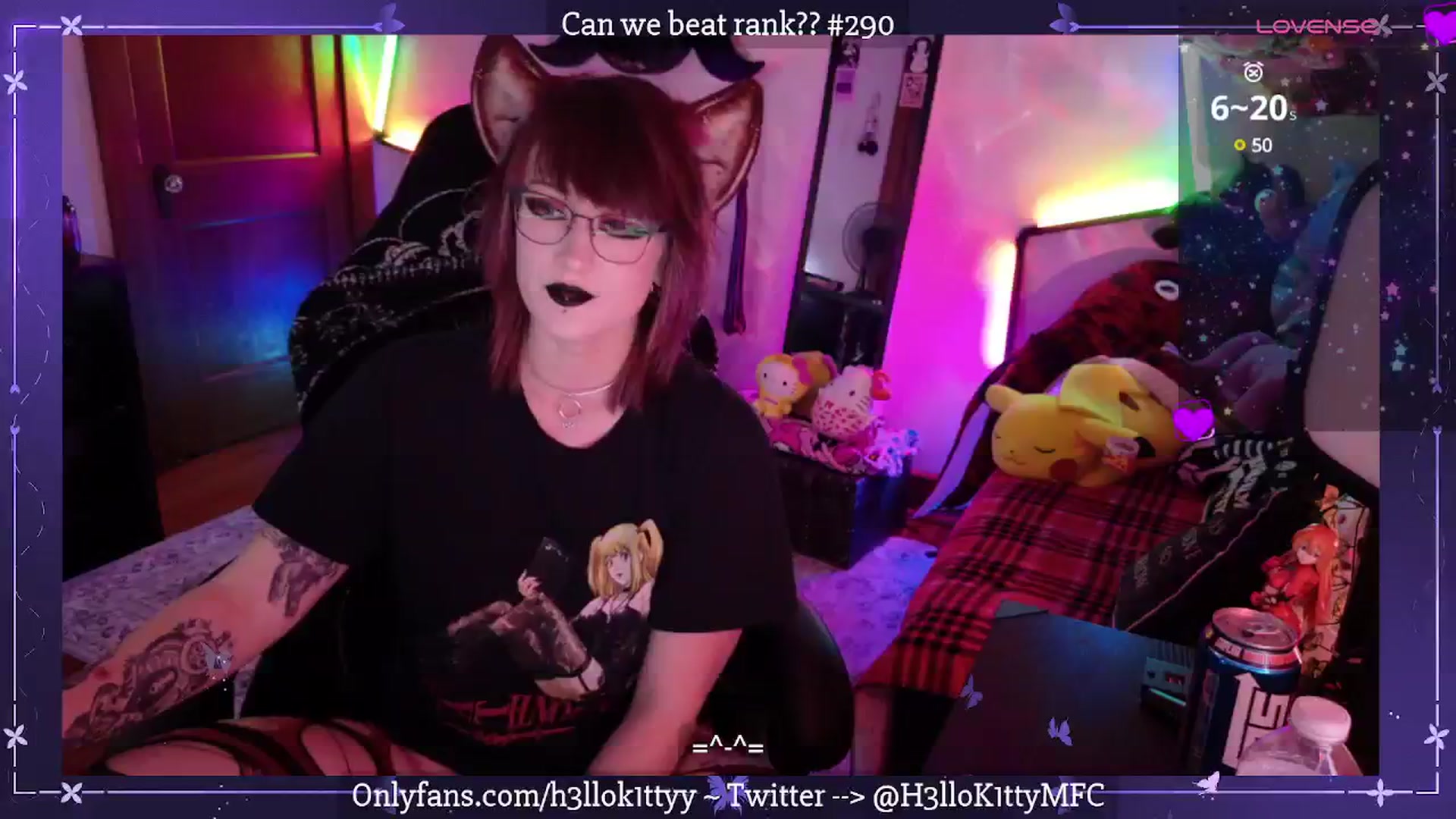 Gallery image thumbnail from H3llok1tty's myfreecams stream on, 04/02/2025, 08:01 image 16 of 20