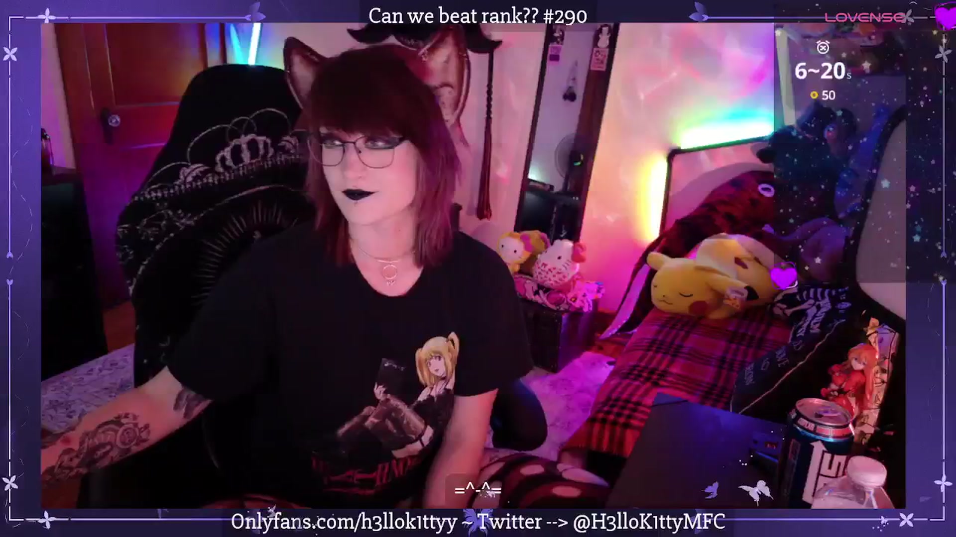 Gallery image thumbnail from H3llok1tty's myfreecams stream on, 04/02/2025, 08:01 image 15 of 20