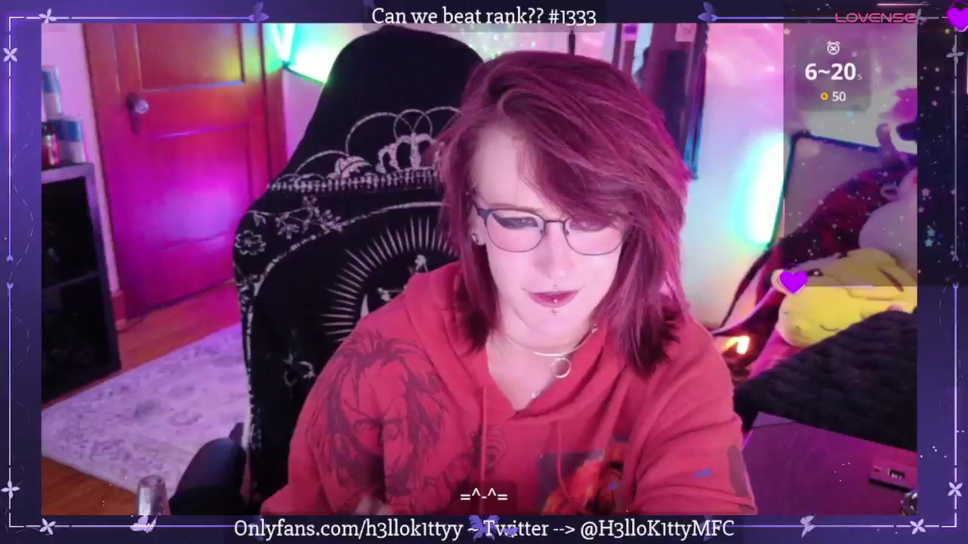Gallery image thumbnail from H3llok1tty's myfreecams stream on, 06/15/2025, 11:28 image 20 of 20