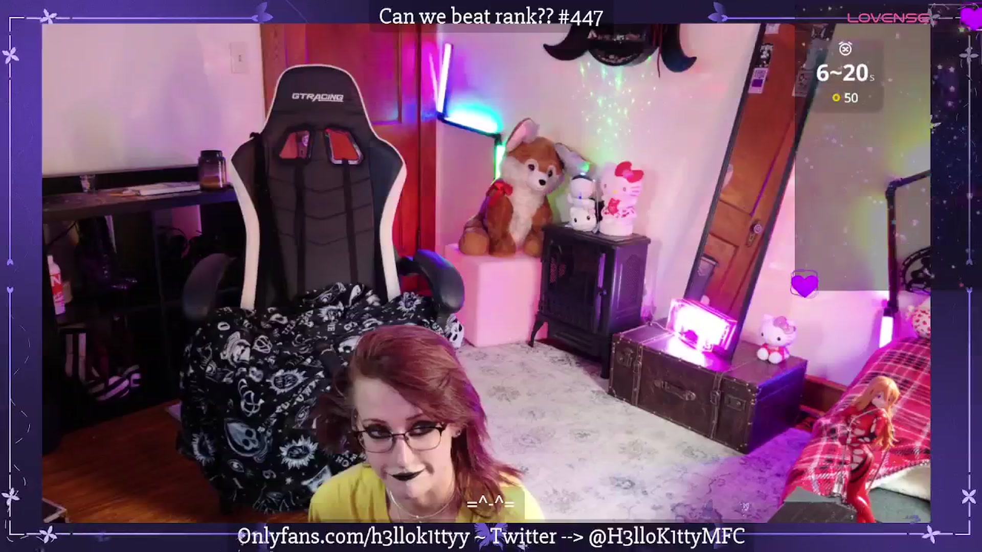 Gallery image thumbnail from H3llok1tty's myfreecams stream on, 07/21/2025, 14:09 image 20 of 20
