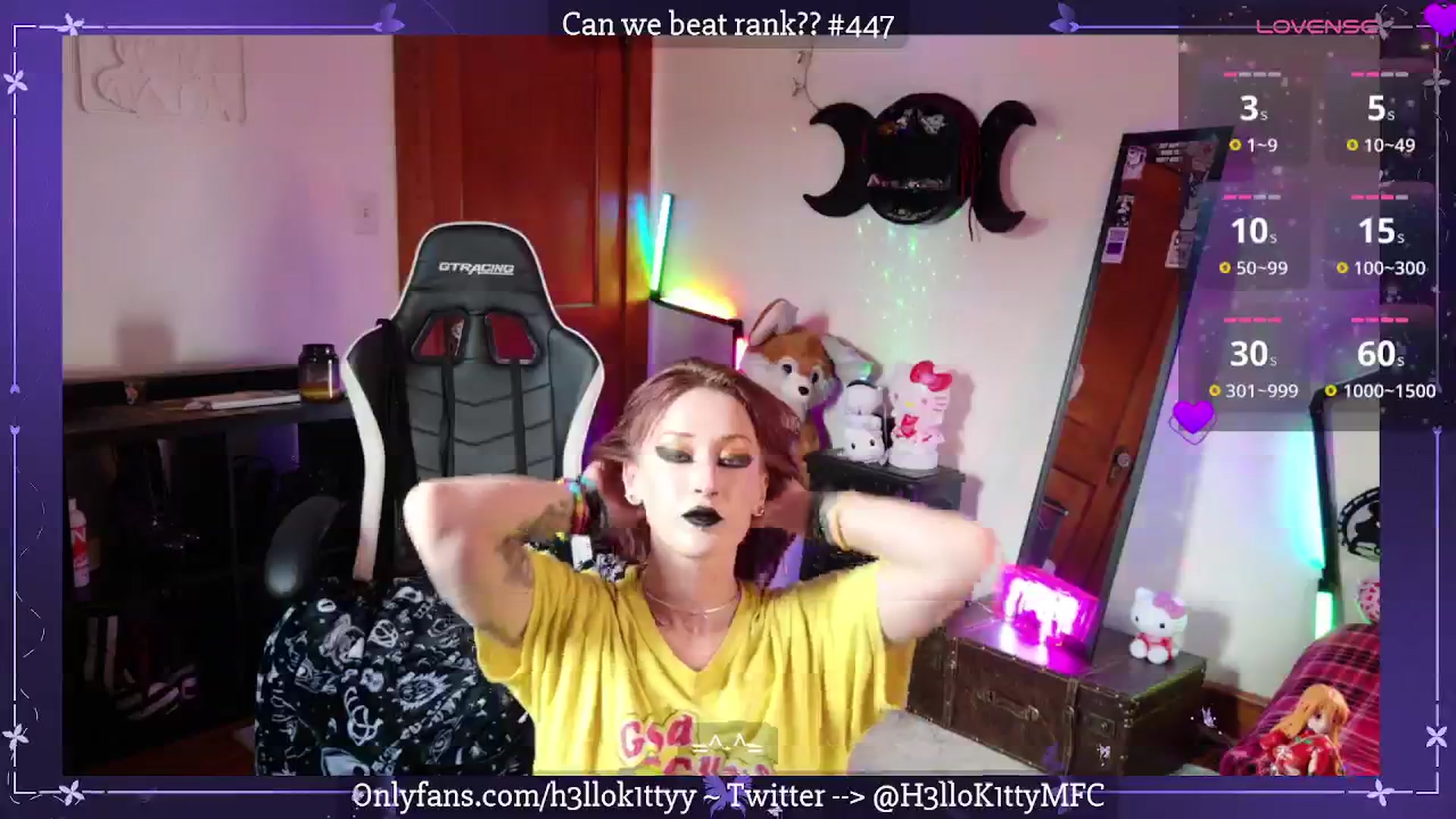 Gallery image thumbnail from H3llok1tty's myfreecams stream on, 07/21/2025, 14:09 image 18 of 20