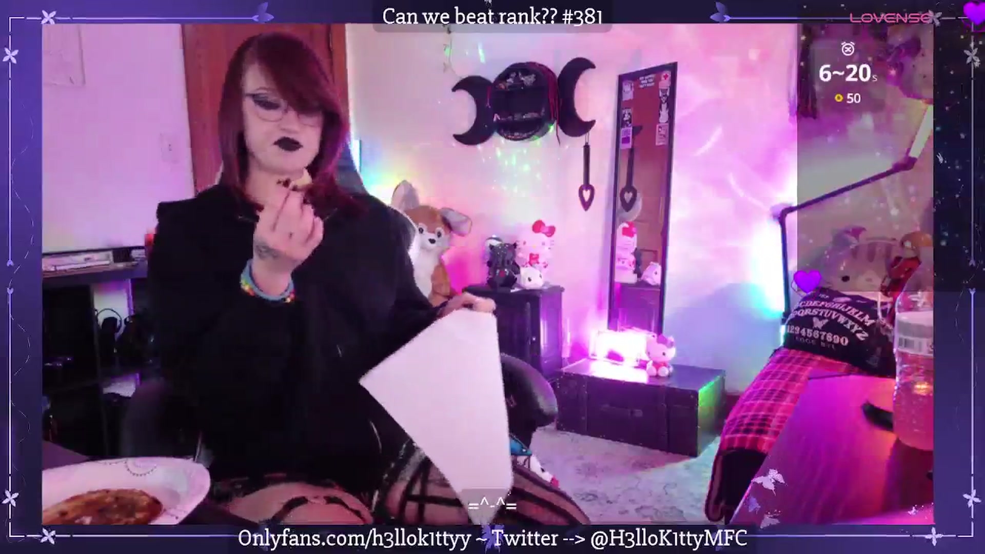 Gallery image thumbnail from H3llok1tty's myfreecams stream on, 08/03/2025, 13:25 image 7 of 20