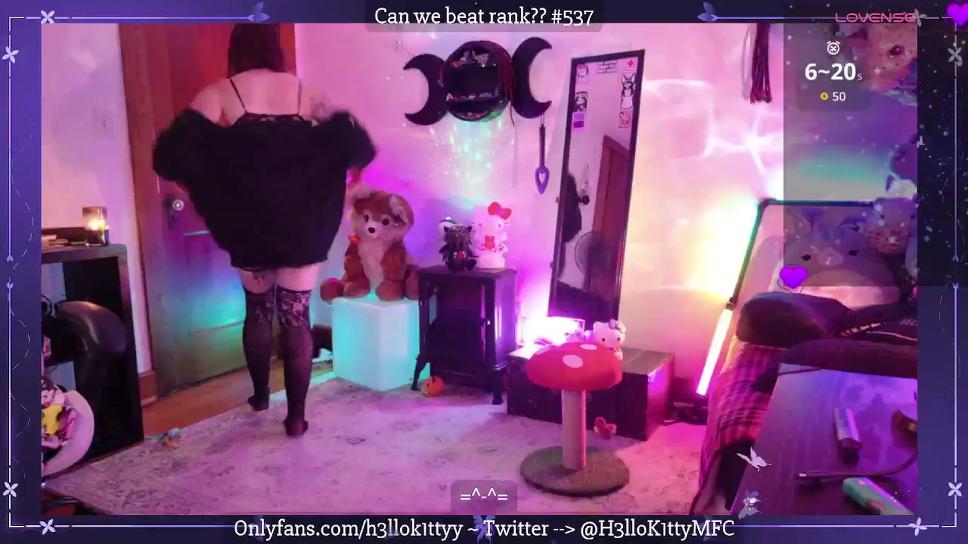 Gallery image thumbnail from H3llok1tty's myfreecams stream on, 08/26/2025, 12:25 image 1 of 20