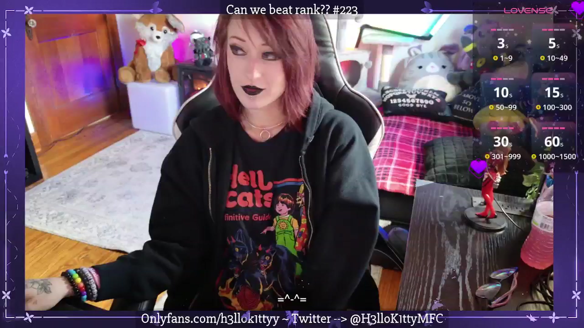 Gallery image thumbnail from H3llok1tty's myfreecams stream on, 09/01/2025, 14:42 image 5 of 20