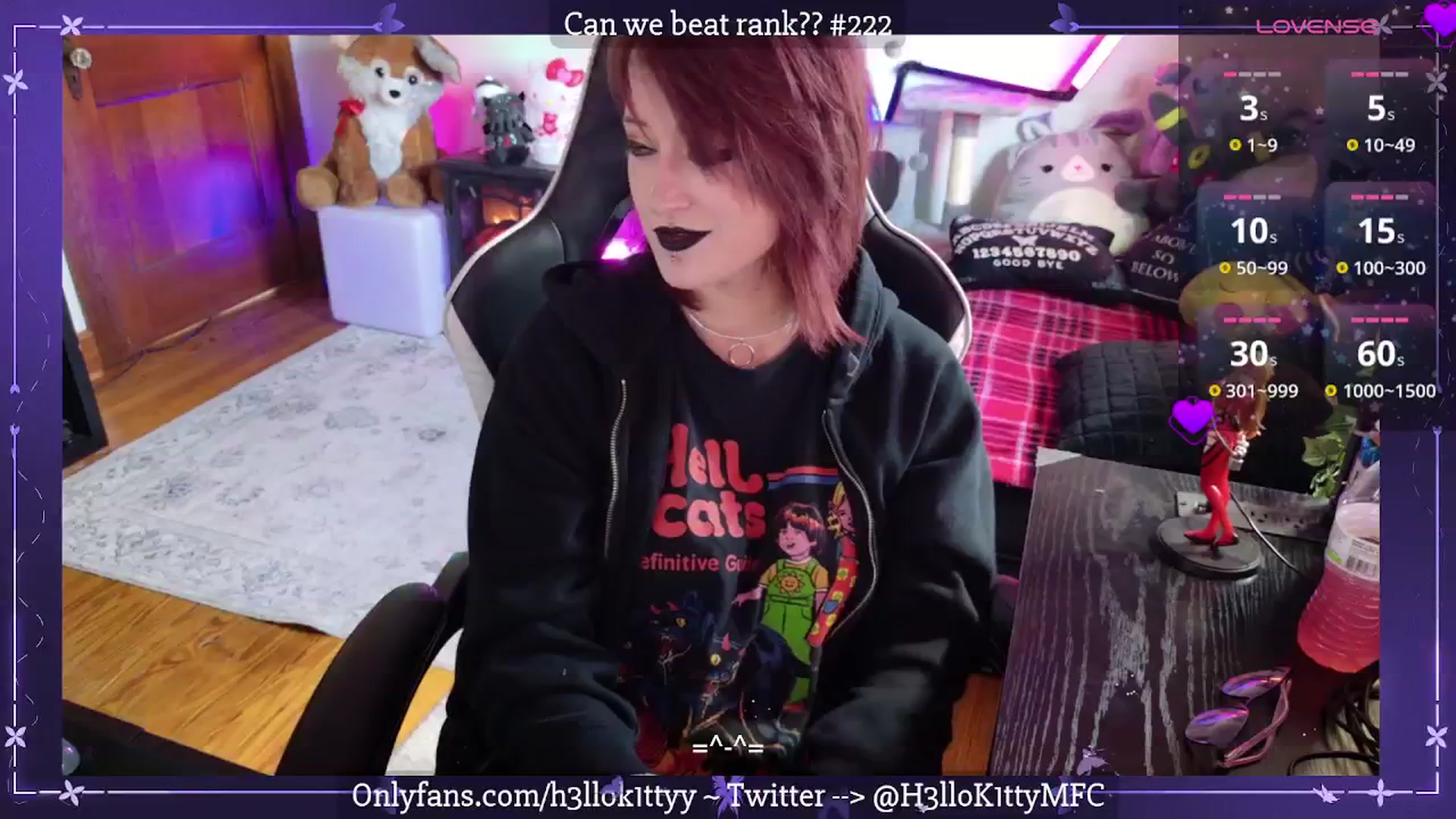 Gallery image thumbnail from H3llok1tty's myfreecams stream on, 09/01/2025, 14:42 image 1 of 20