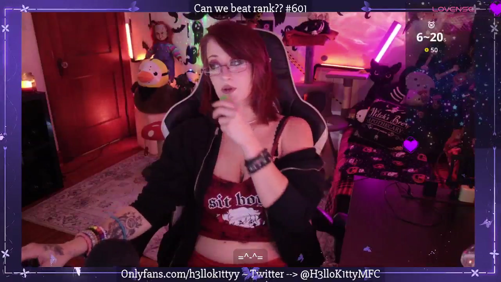 Gallery image thumbnail from H3llok1tty's myfreecams stream on, 10/22/2025, 10:09 image 5 of 20