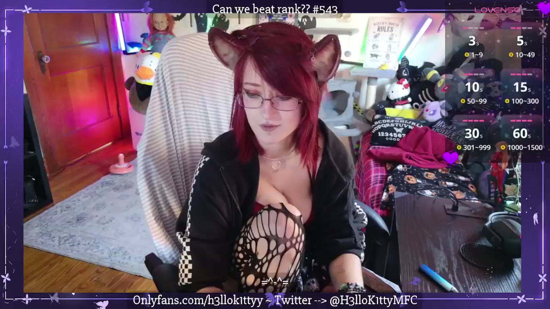 Gallery image thumbnail from H3llok1tty's myfreecams stream on, 11/05/2025, 16:54 image 1 of 20