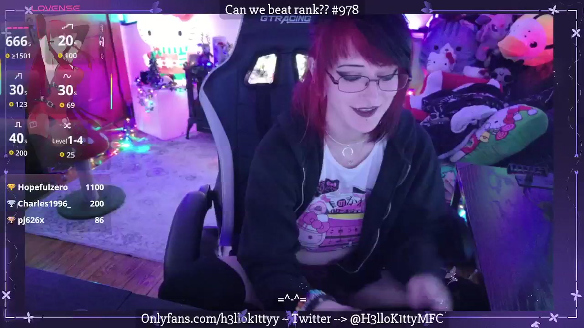 Gallery image thumbnail from H3llok1tty's myfreecams stream on, 12/12/2025, 11:10 image 13 of 20
