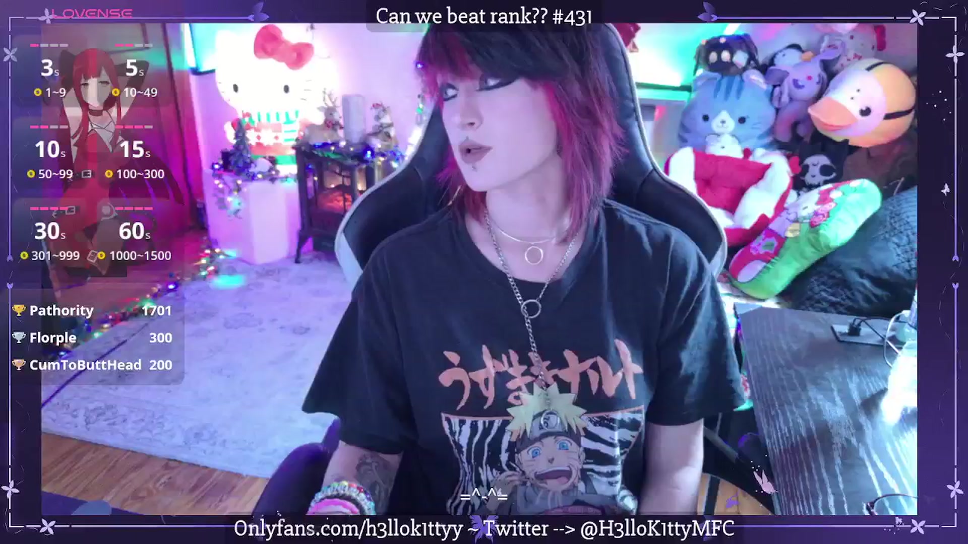 Gallery image thumbnail from H3llok1tty's myfreecams stream on, 12/27/2025, 19:05 image 13 of 20
