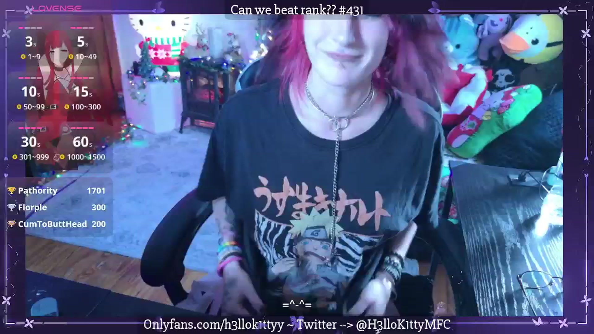Gallery image thumbnail from H3llok1tty's myfreecams stream on, 12/27/2025, 19:05 image 12 of 20