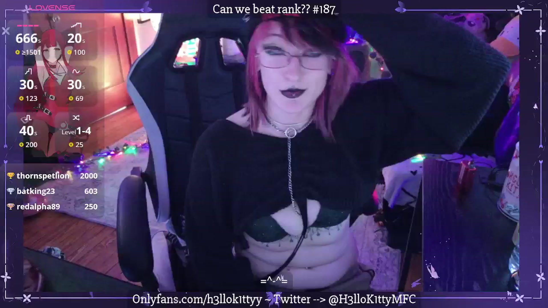 Gallery image thumbnail from H3llok1tty's myfreecams stream on, 01/08/2026, 11:11 image 18 of 20