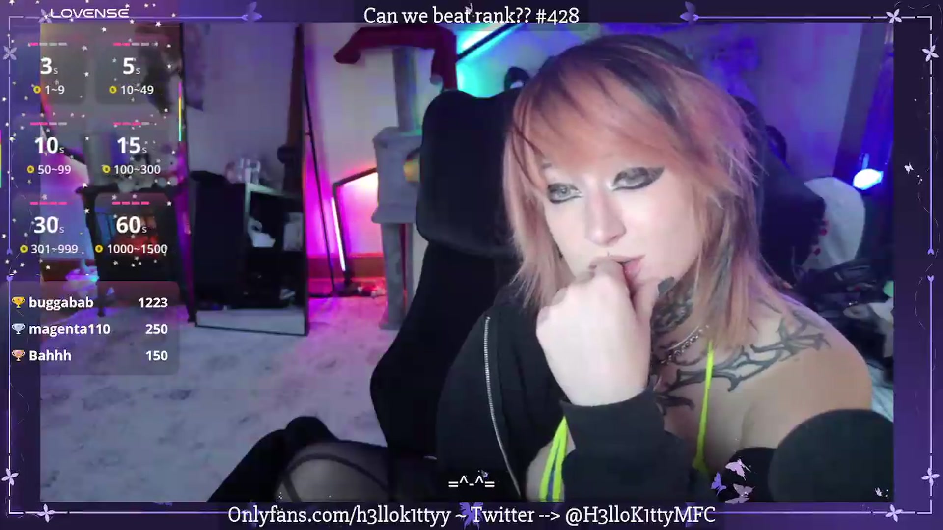 Gallery image thumbnail from H3llok1tty's myfreecams stream on, 07/10/2026, 10:20 image 20 of 20