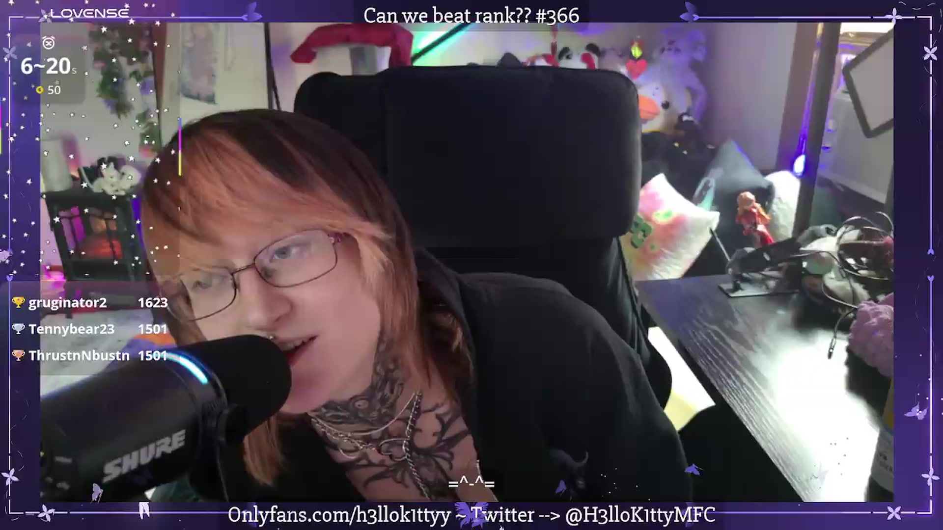 Gallery image thumbnail from H3llok1tty's myfreecams stream on, 07/17/2026, 17:20 image 7 of 20