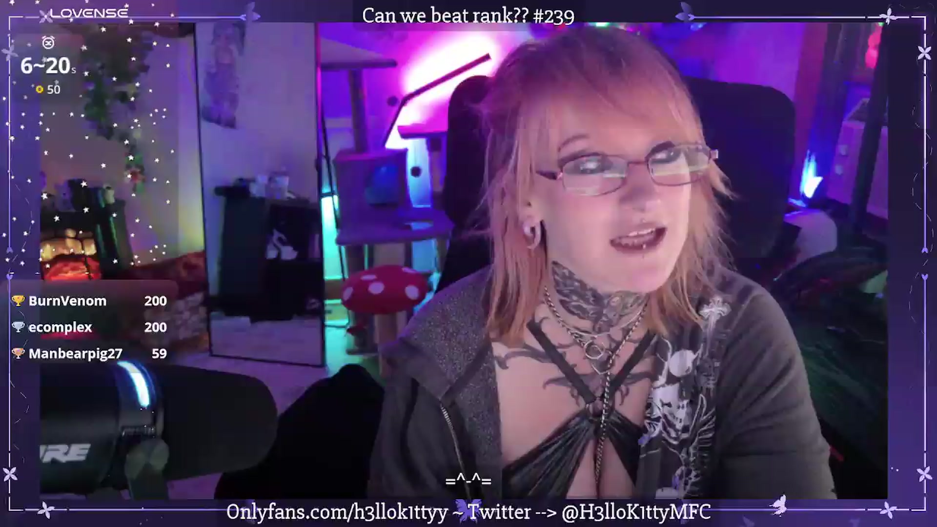 Gallery image thumbnail from H3llok1tty's myfreecams stream on, 08/01/2026, 09:54 image 1 of 20