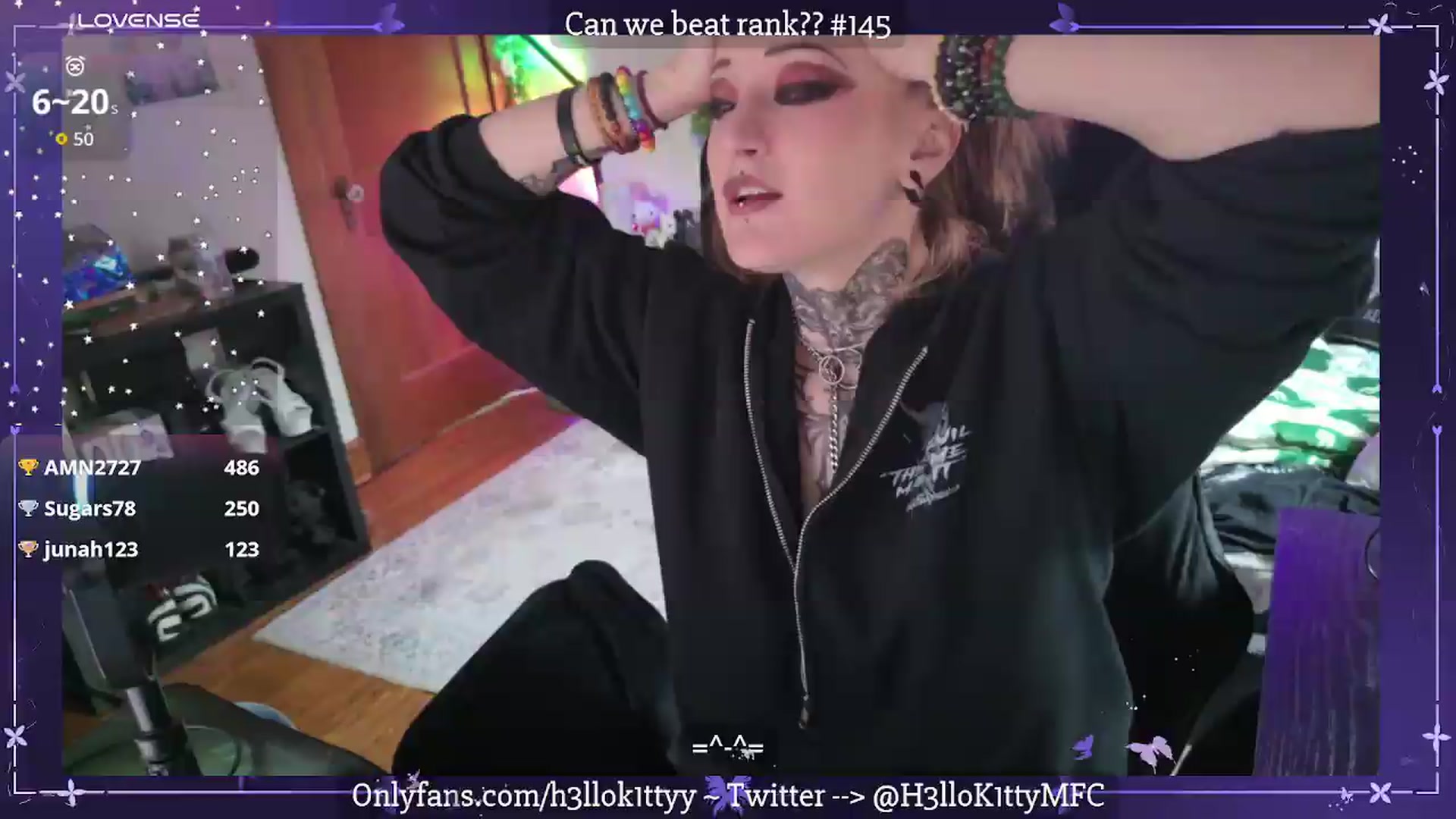 Gallery image thumbnail from H3llok1tty's myfreecams stream on, 08/05/2026, 11:50 image 17 of 20