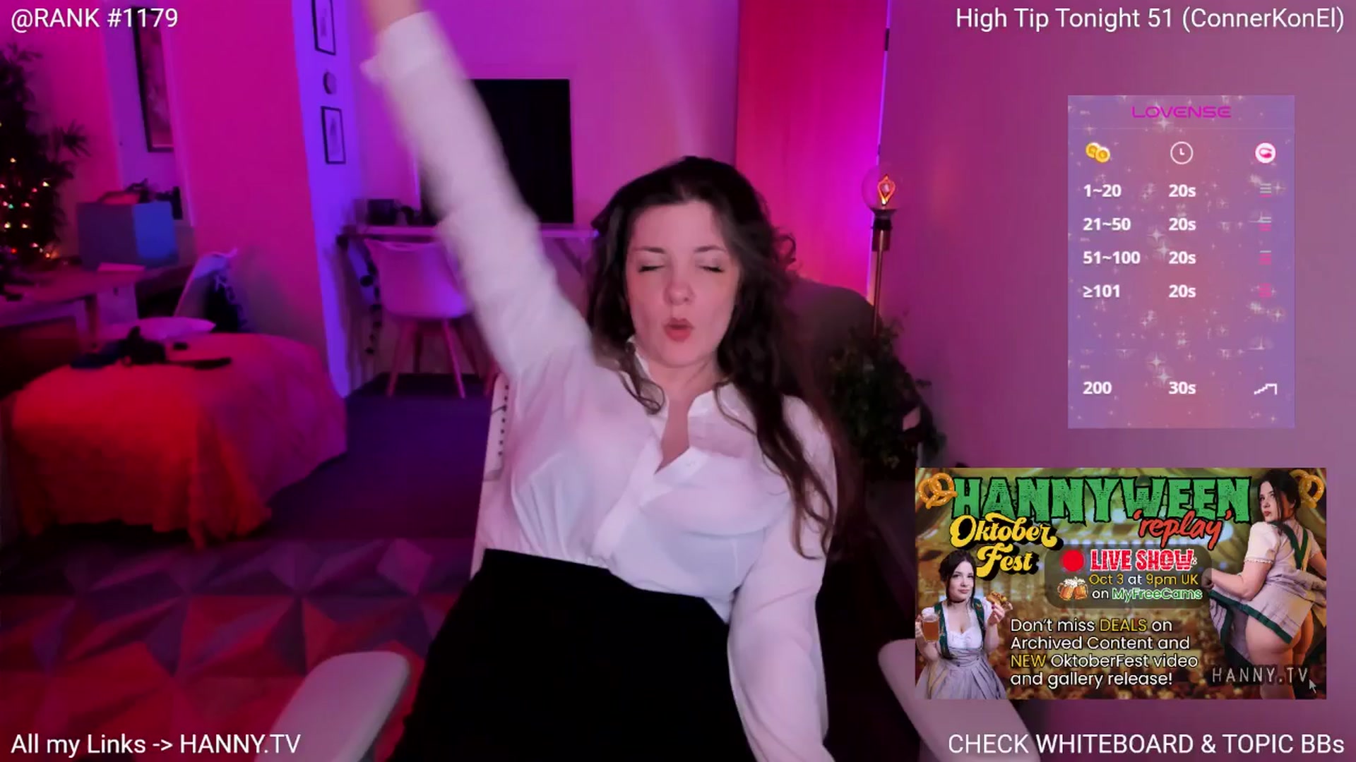 Gallery image thumbnail from HannyTV's myfreecams stream on, 09/20/2025, 01:09 image 2 of 20