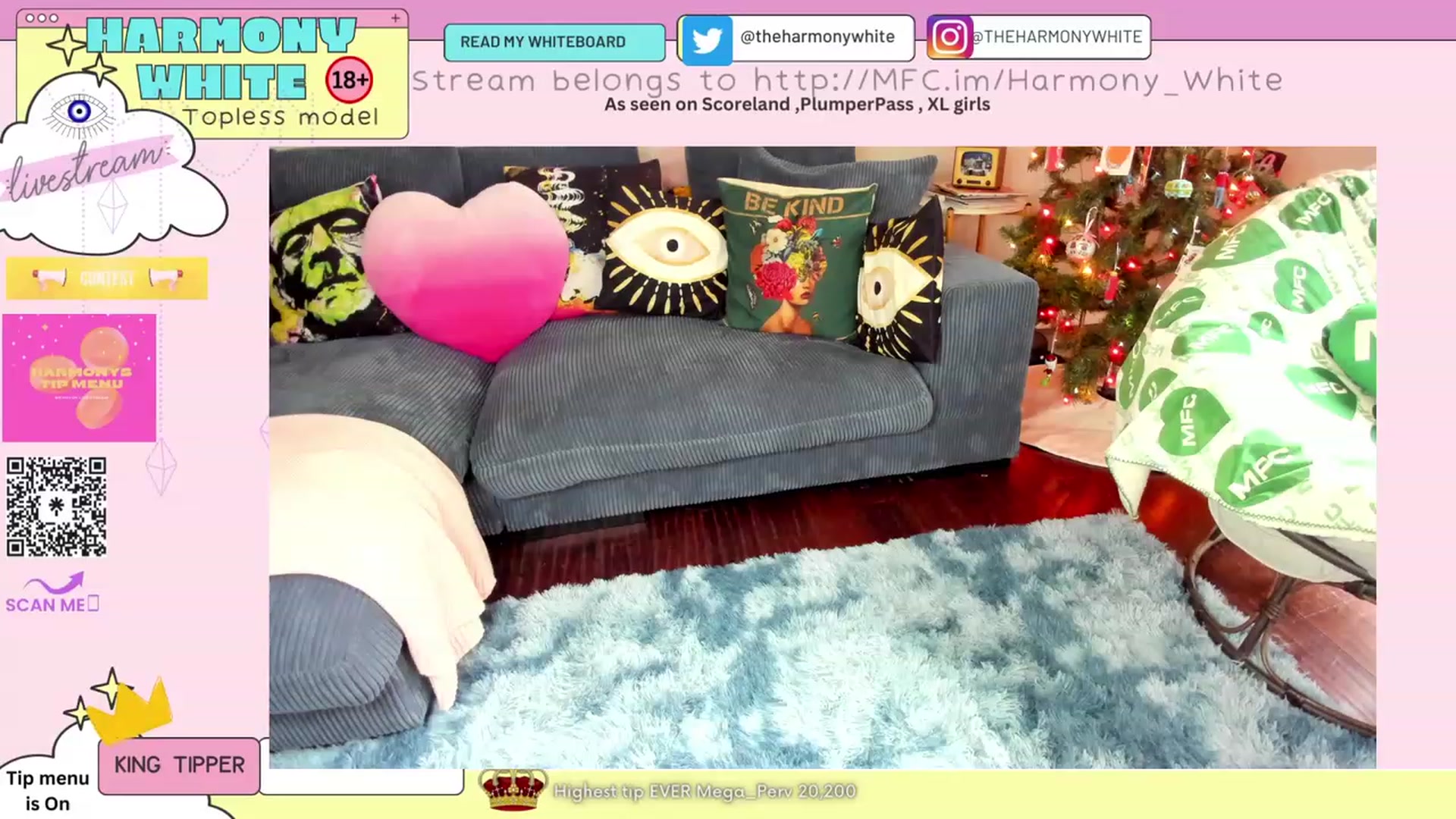 Gallery image thumbnail from Harmony_White's myfreecams stream on, 12/04/2023, 17:03 image 17 of 20