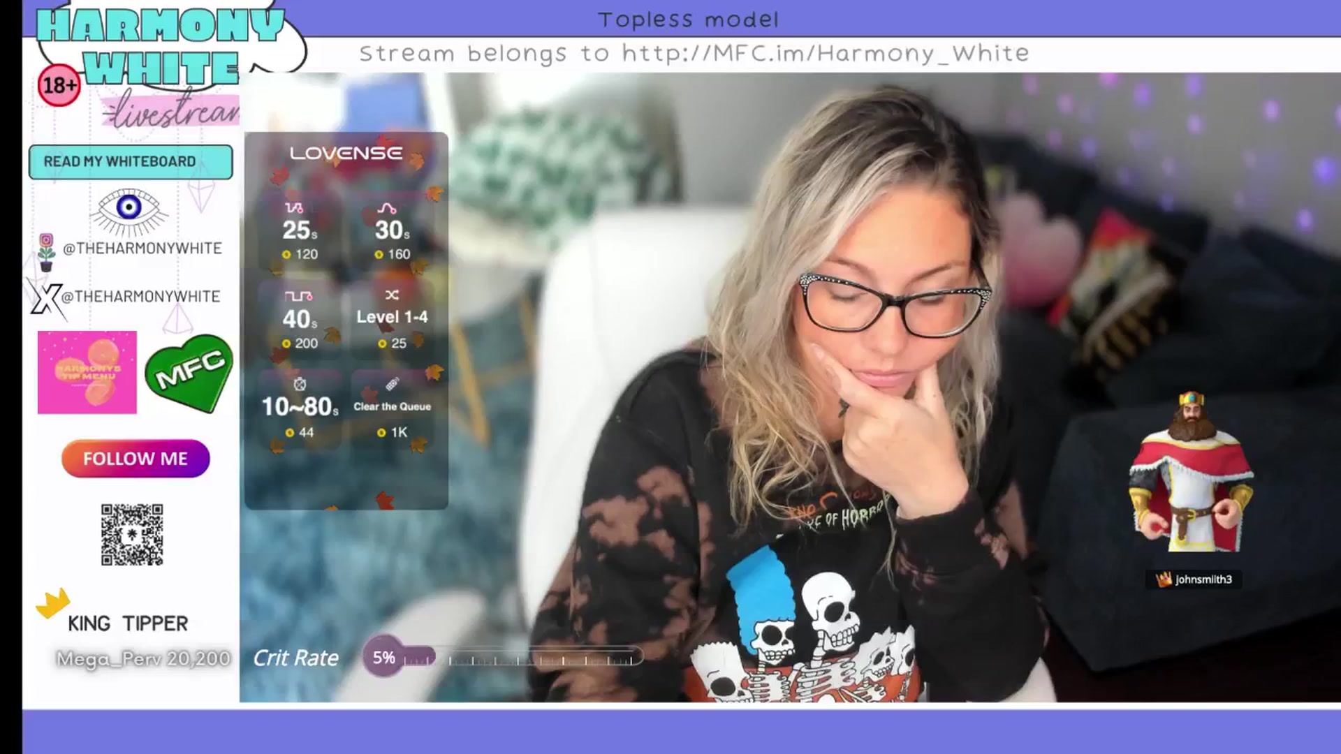 Gallery image thumbnail from Harmony_White's myfreecams stream on, 10/22/2024, 14:07 image 18 of 20