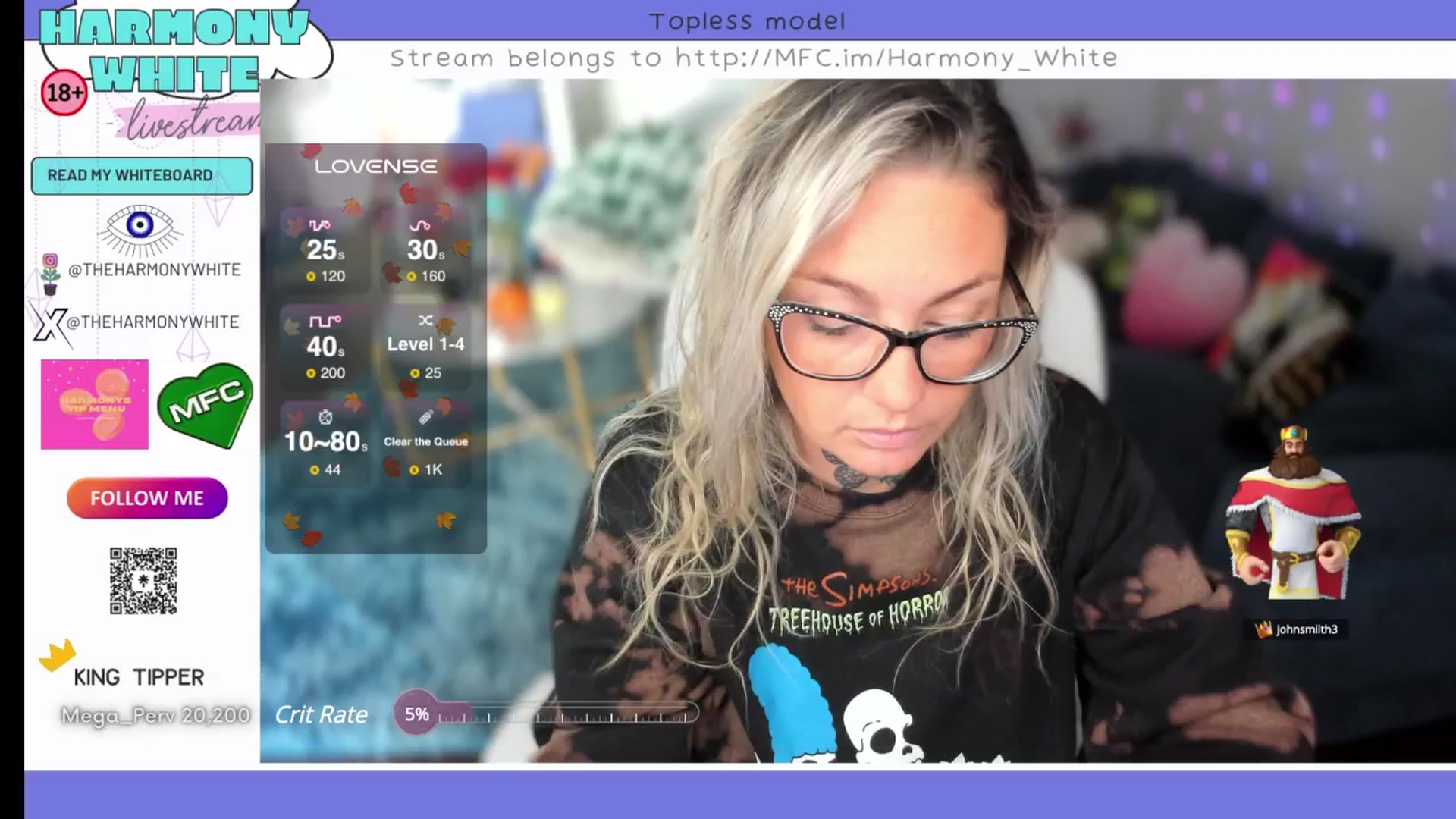 Gallery image thumbnail from Harmony_White's myfreecams stream on, 10/22/2024, 14:07 image 12 of 20