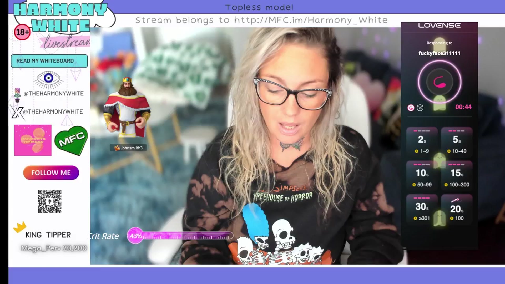 Gallery image thumbnail from Harmony_White's myfreecams stream on, 10/22/2024, 14:43 image 14 of 20