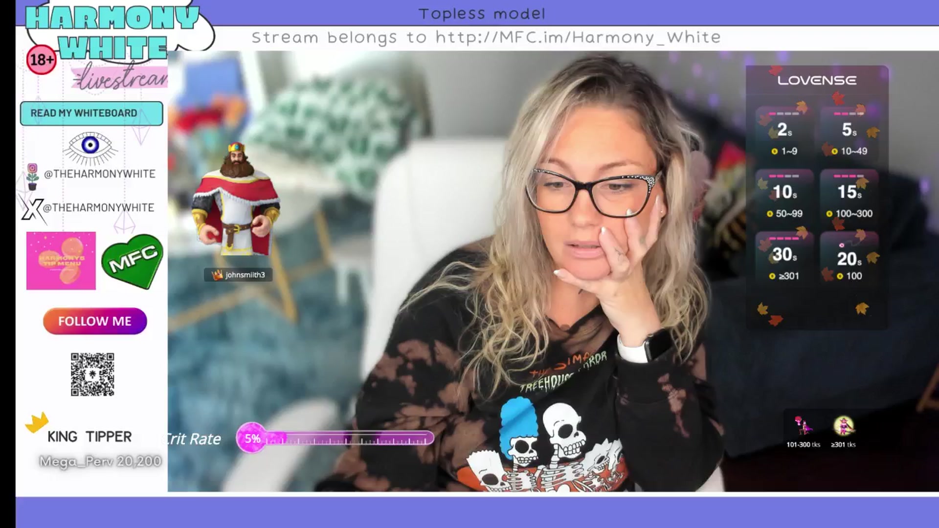 Gallery image thumbnail from Harmony_White's myfreecams stream on, 10/22/2024, 14:43 image 1 of 20