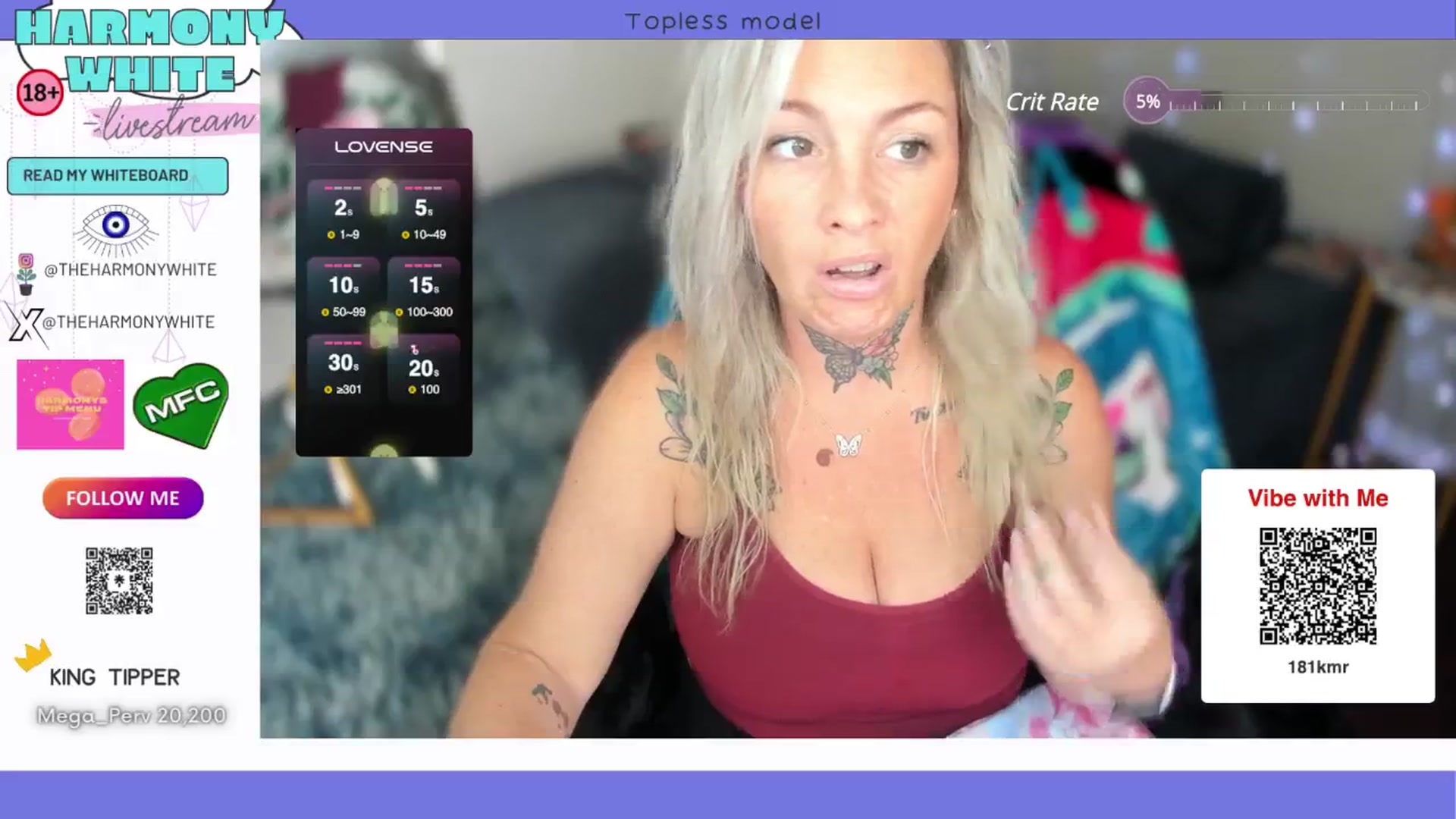 Gallery image thumbnail from Harmony_White's myfreecams stream on, 10/23/2024, 16:44 image 17 of 20