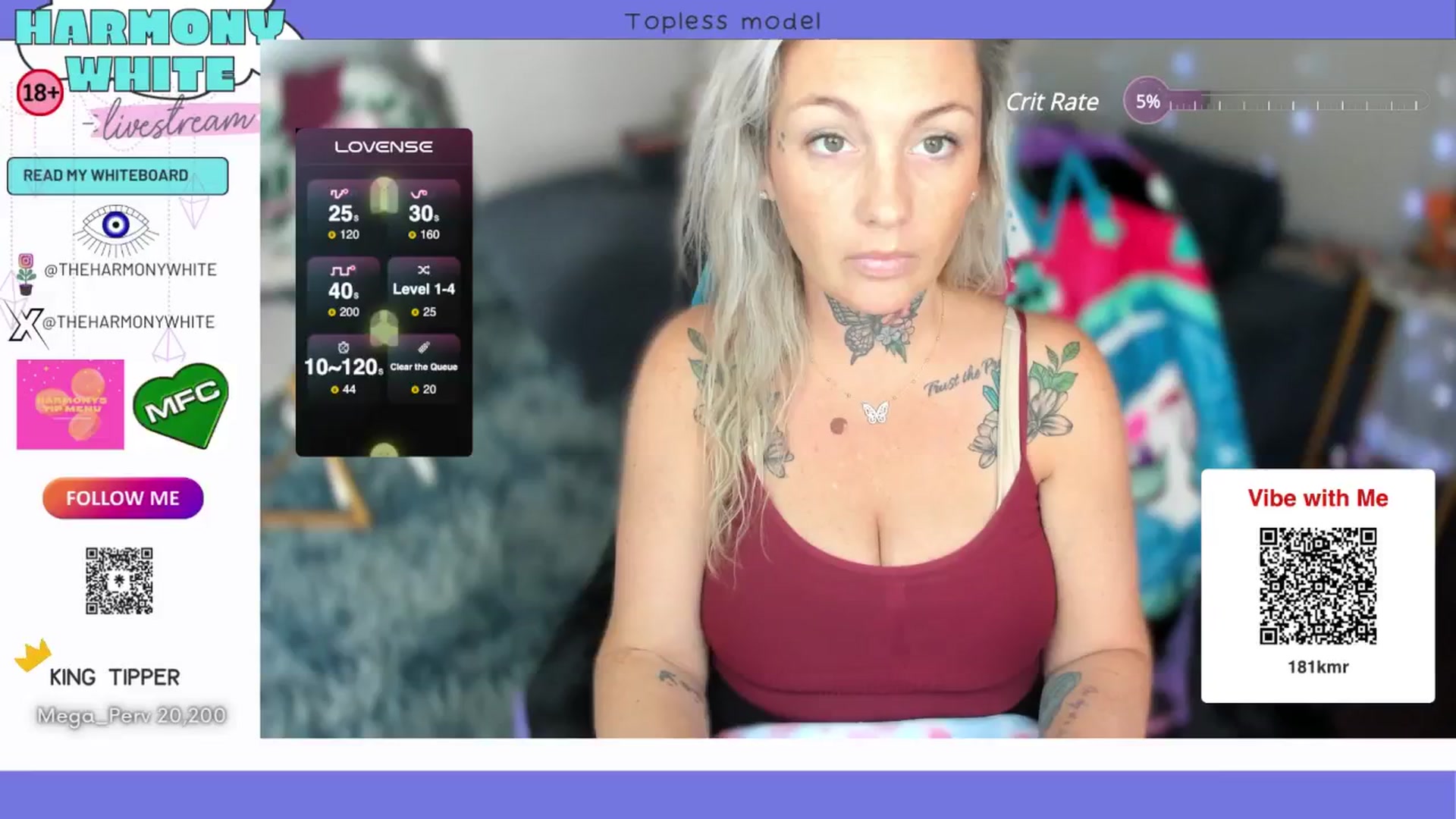 Gallery image thumbnail from Harmony_White's myfreecams stream on, 10/23/2024, 16:44 image 14 of 20