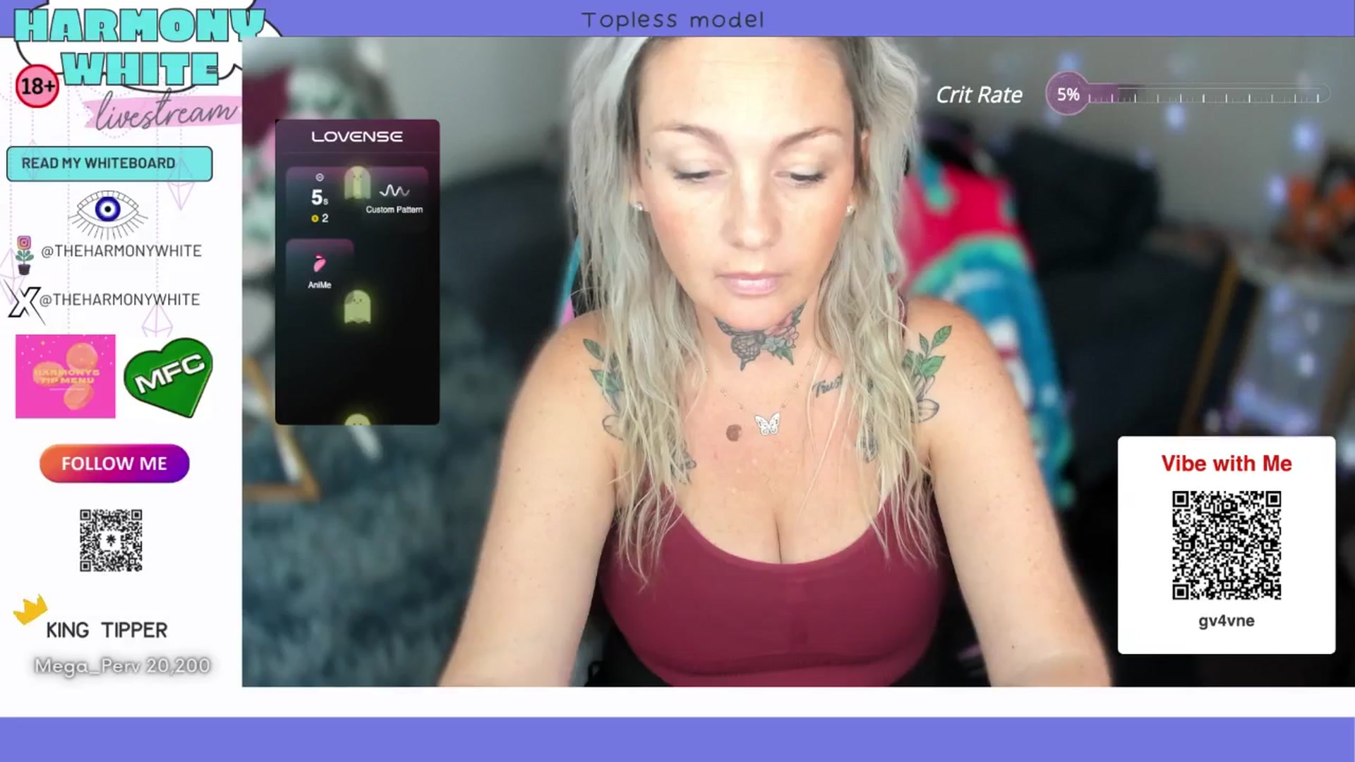Gallery image thumbnail from Harmony_White's myfreecams stream on, 10/23/2024, 16:44 image 8 of 20