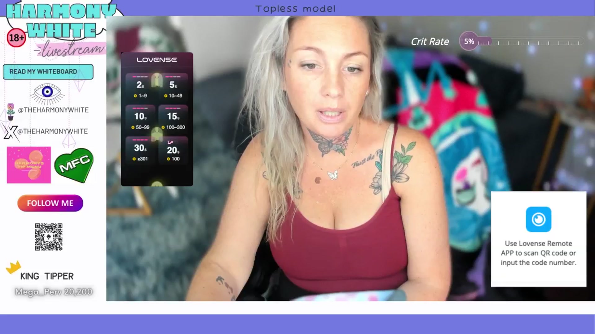 Gallery image thumbnail from Harmony_White's myfreecams stream on, 10/23/2024, 16:44 image 13 of 20