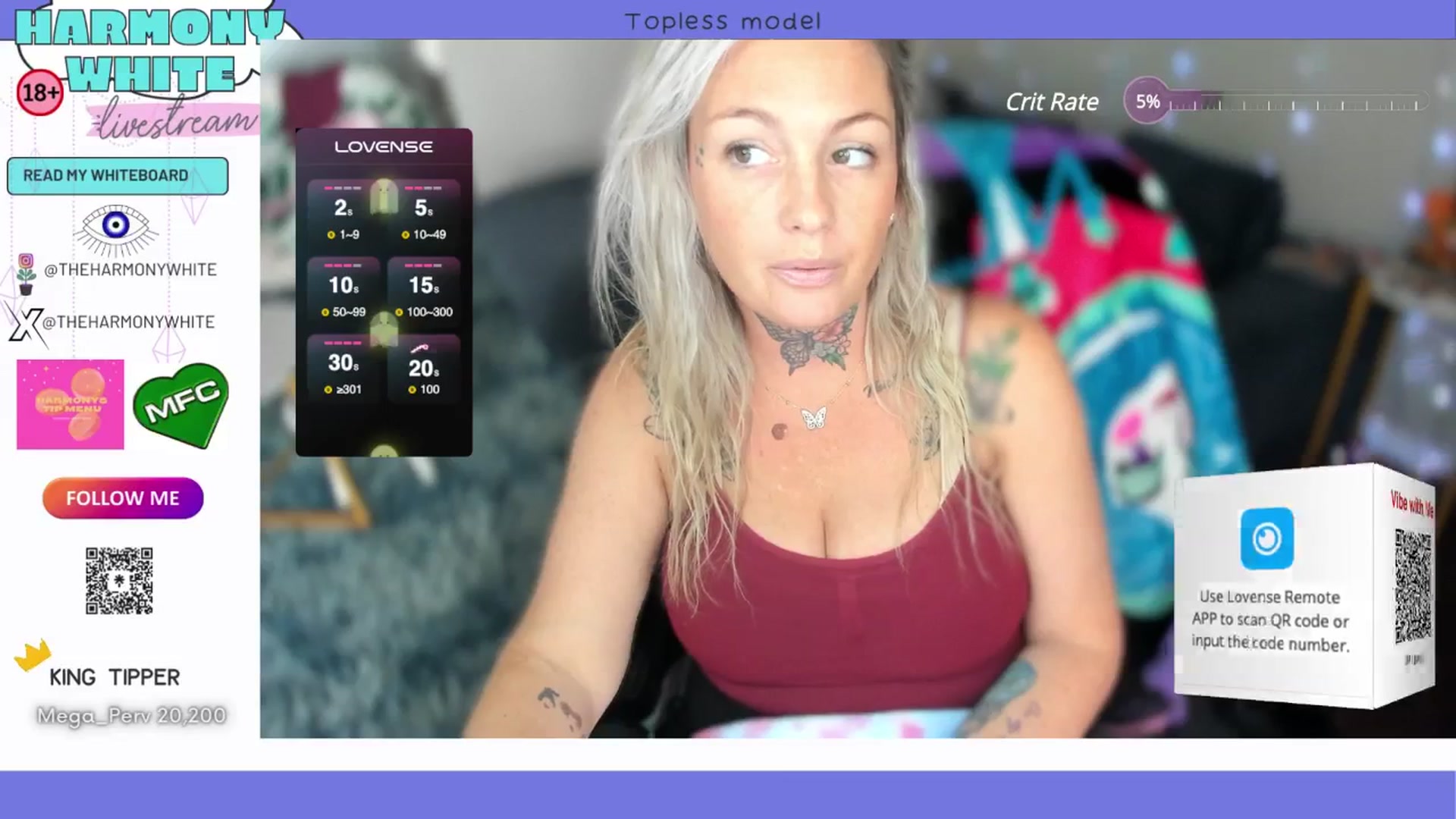 Gallery image thumbnail from Harmony_White's myfreecams stream on, 10/23/2024, 16:44 image 12 of 20
