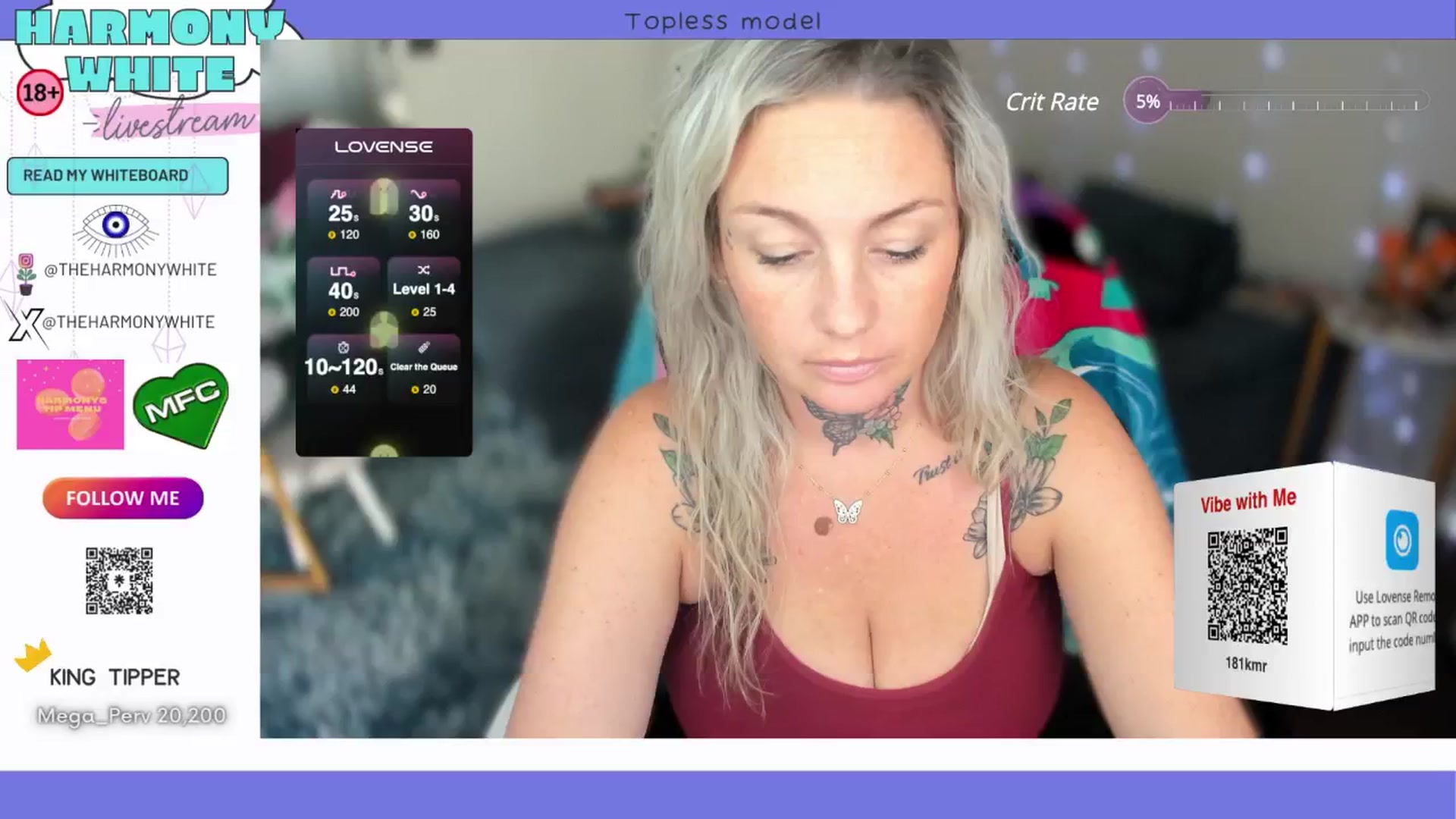 Gallery image thumbnail from Harmony_White's myfreecams stream on, 10/23/2024, 16:44 image 19 of 20