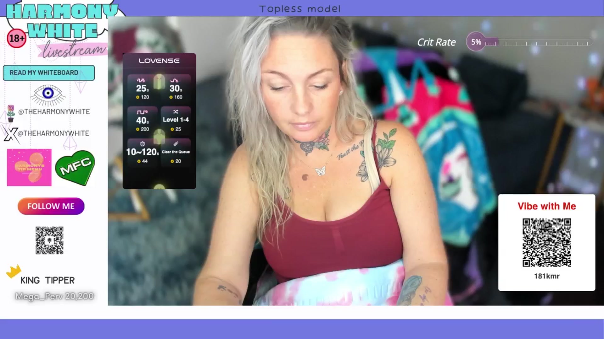 Gallery image thumbnail from Harmony_White's myfreecams stream on, 10/23/2024, 16:44 image 10 of 20