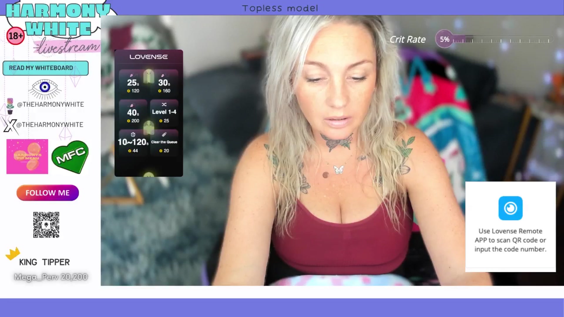 Gallery image thumbnail from Harmony_White's myfreecams stream on, 10/23/2024, 16:44 image 15 of 20