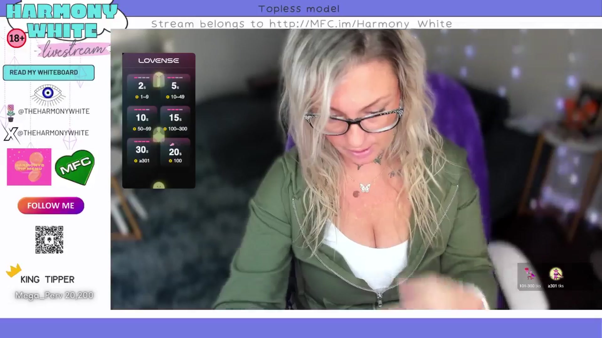 Gallery image thumbnail from Harmony_White's myfreecams stream on, 10/25/2024, 13:22 image 13 of 20