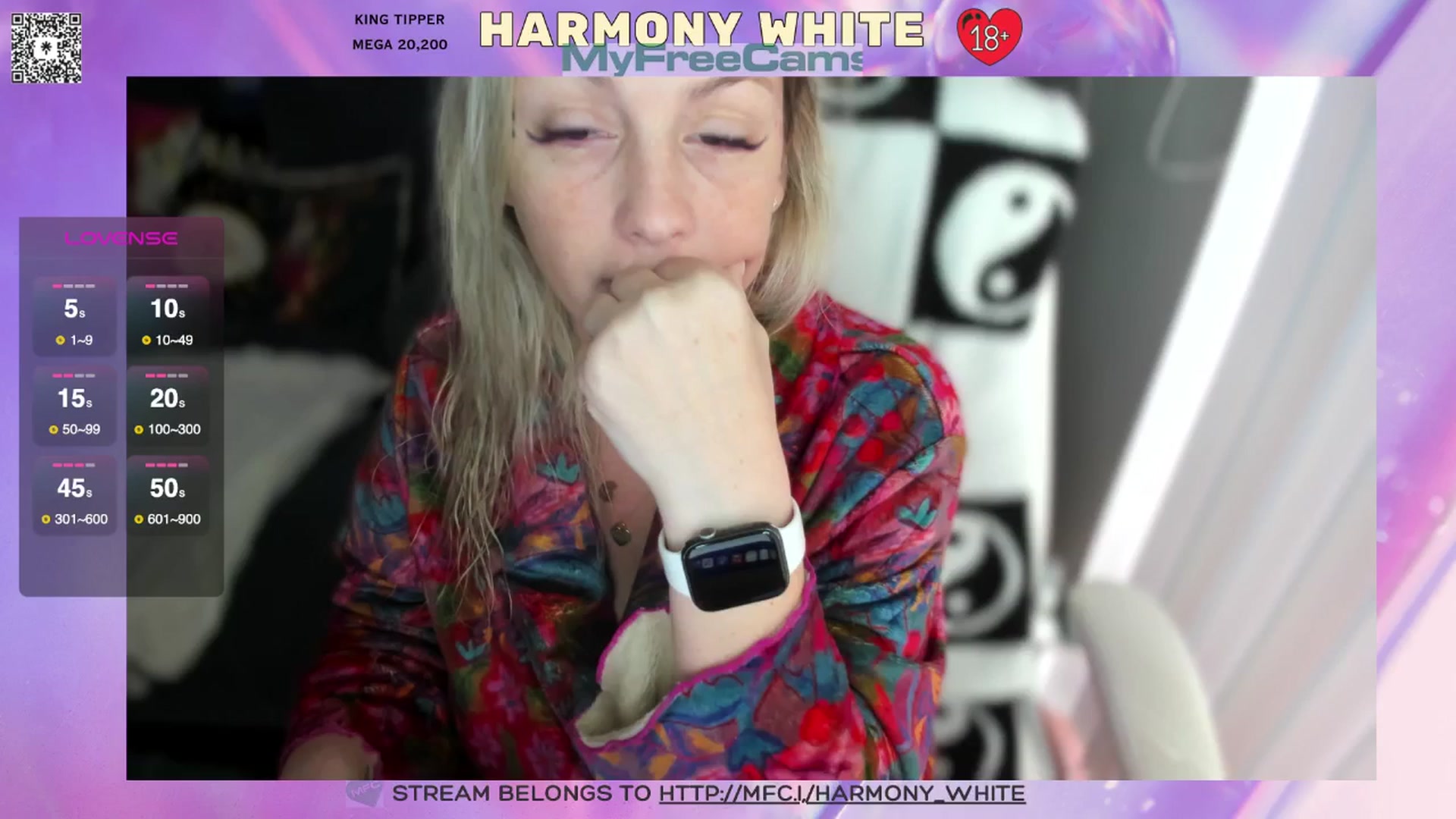 Gallery image thumbnail from Harmony_White's myfreecams stream on, 01/08/2025, 19:27 image 17 of 20