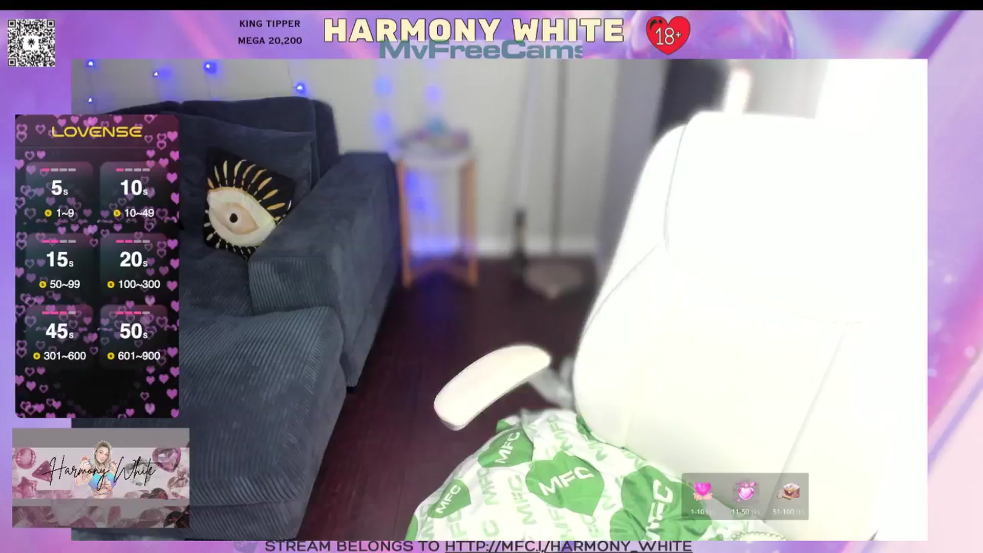 Gallery image thumbnail from Harmony_White's myfreecams stream on, 02/03/2025, 19:33 image 18 of 20