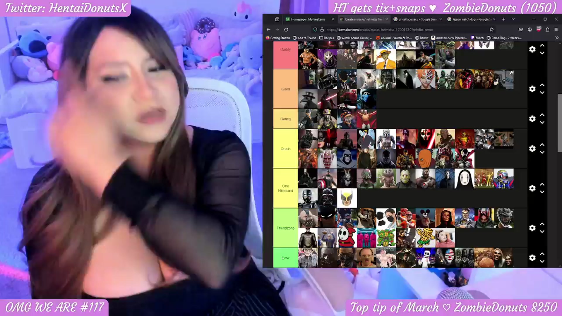 Gallery image thumbnail from HentaiDonuts's myfreecams stream on, 04/01/2024, 02:27 image 16 of 20