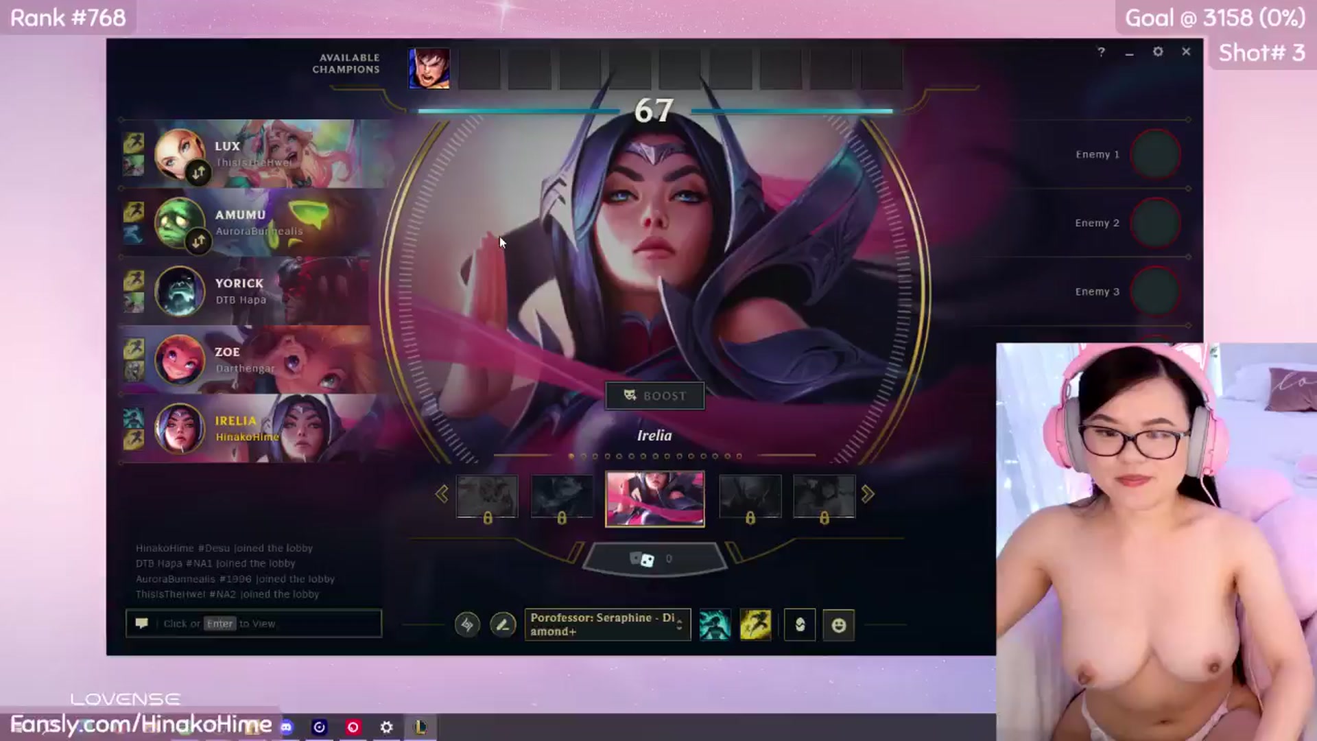 Gallery image thumbnail from HinakoHime's myfreecams stream on, 09/25/2024, 07:02 image 4 of 20