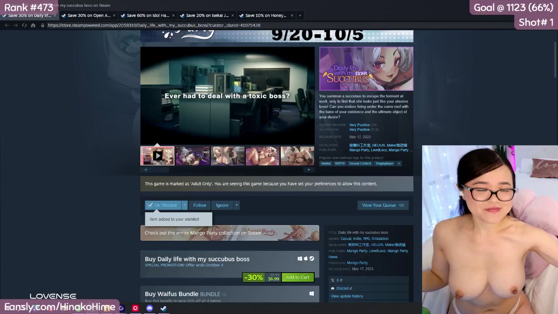 Gallery image thumbnail from HinakoHime's myfreecams stream on, 09/28/2024, 07:02 image 9 of 20