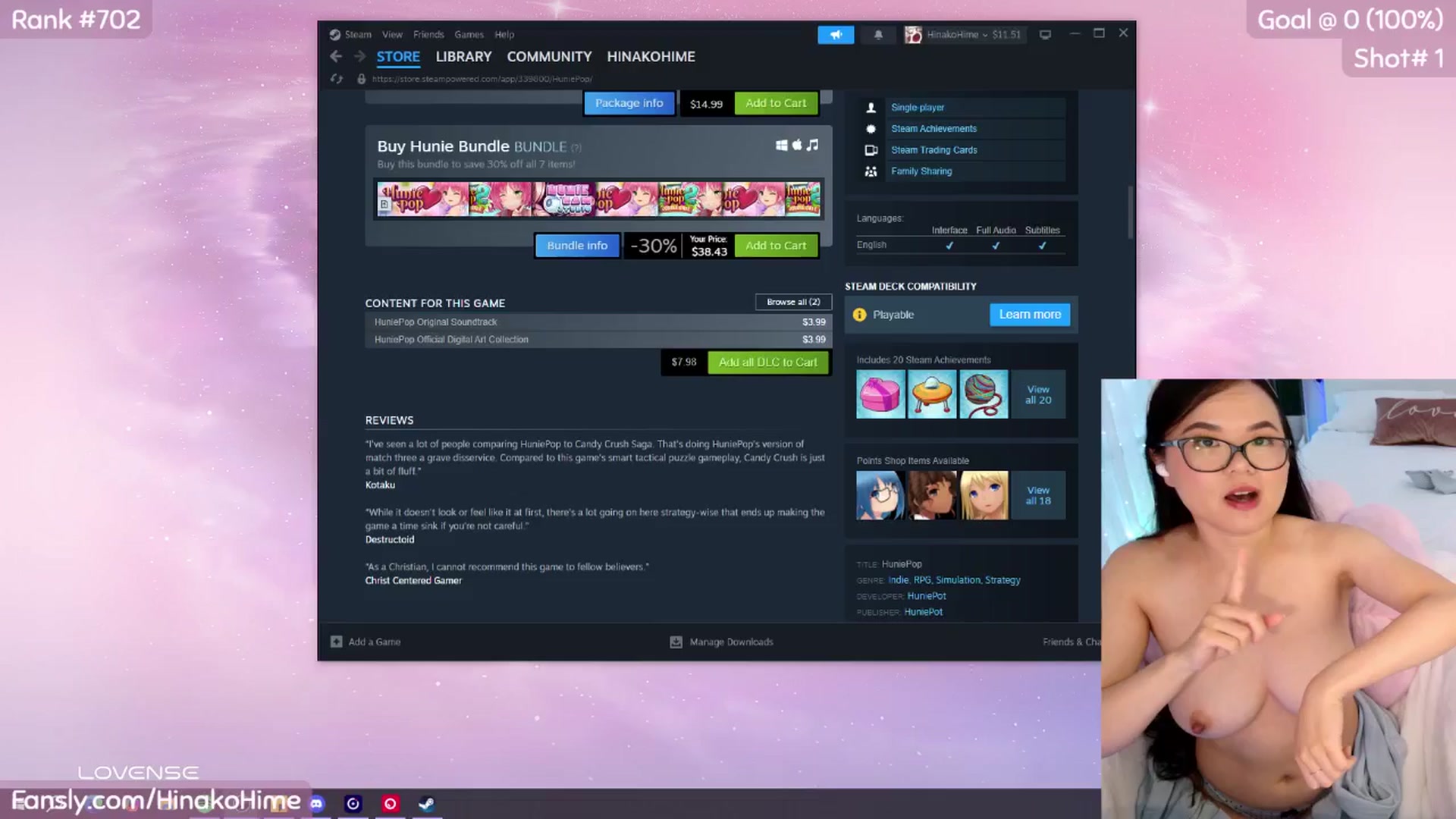 Gallery image thumbnail from HinakoHime's myfreecams stream on, 10/02/2024, 07:02 image 17 of 20