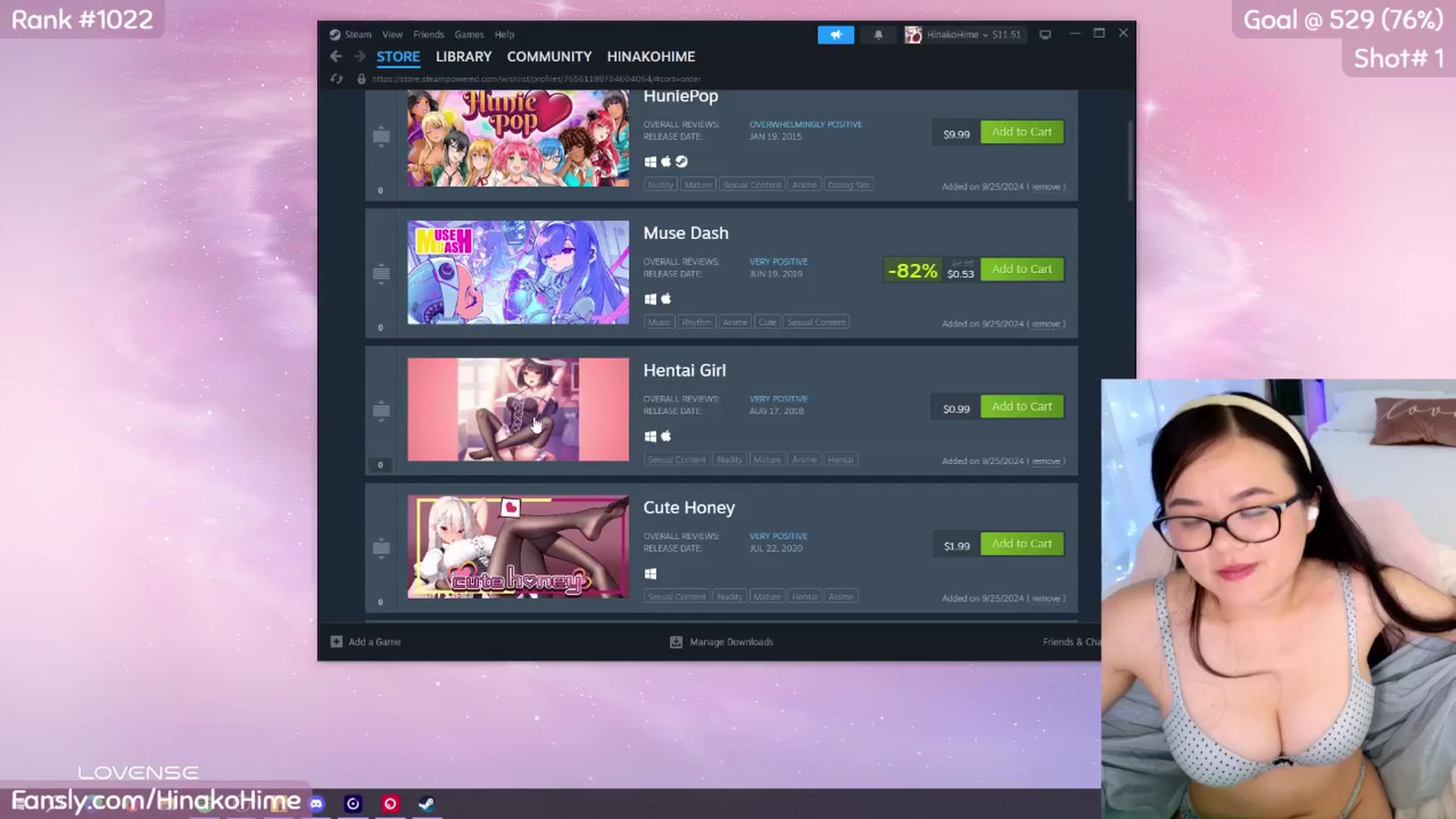 Gallery image thumbnail from HinakoHime's myfreecams stream on, 10/02/2024, 07:02 image 14 of 20