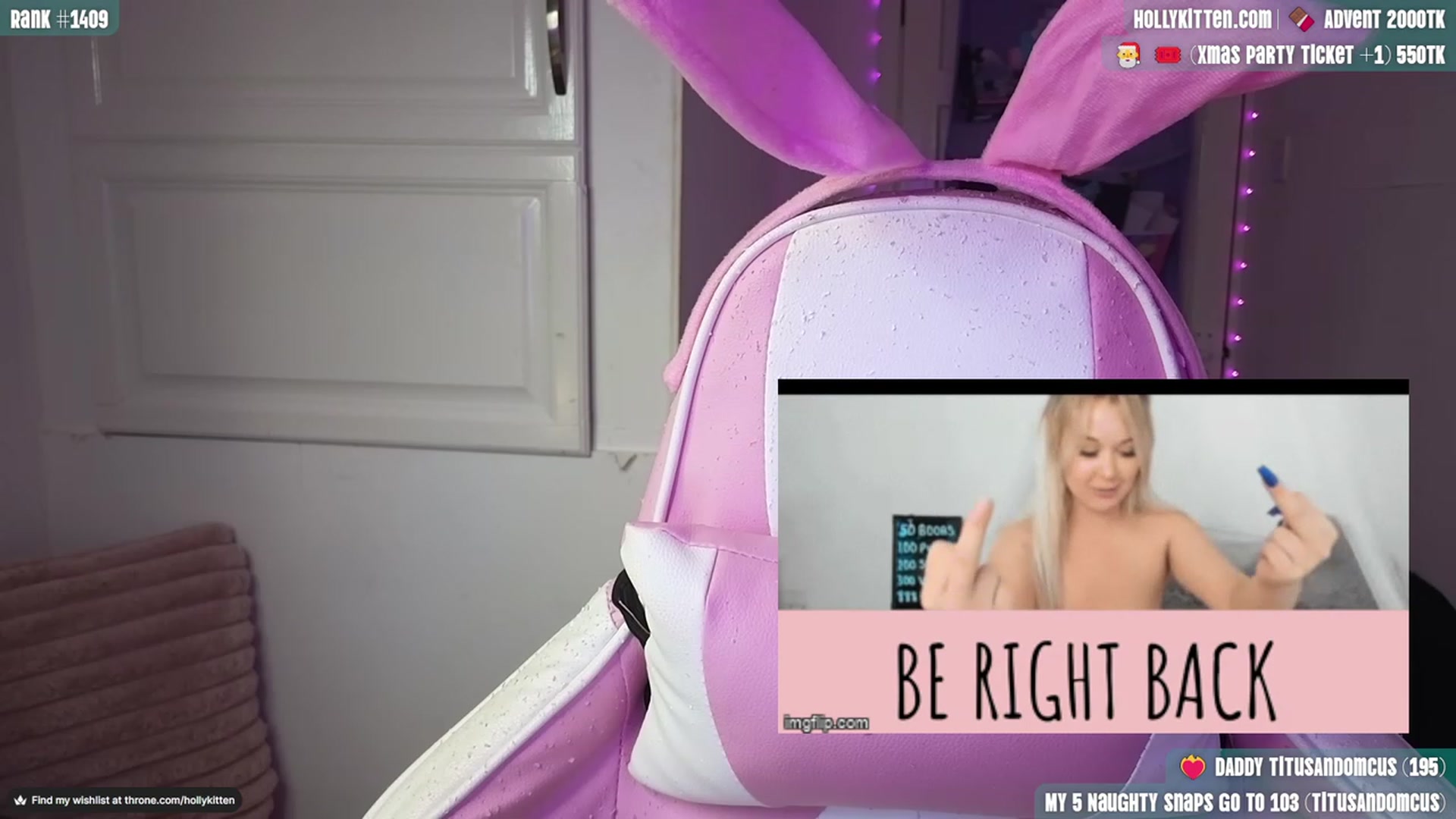 Gallery image thumbnail from HollyKittenn's myfreecams stream on, 11/20/2023, 16:17 image 5 of 20