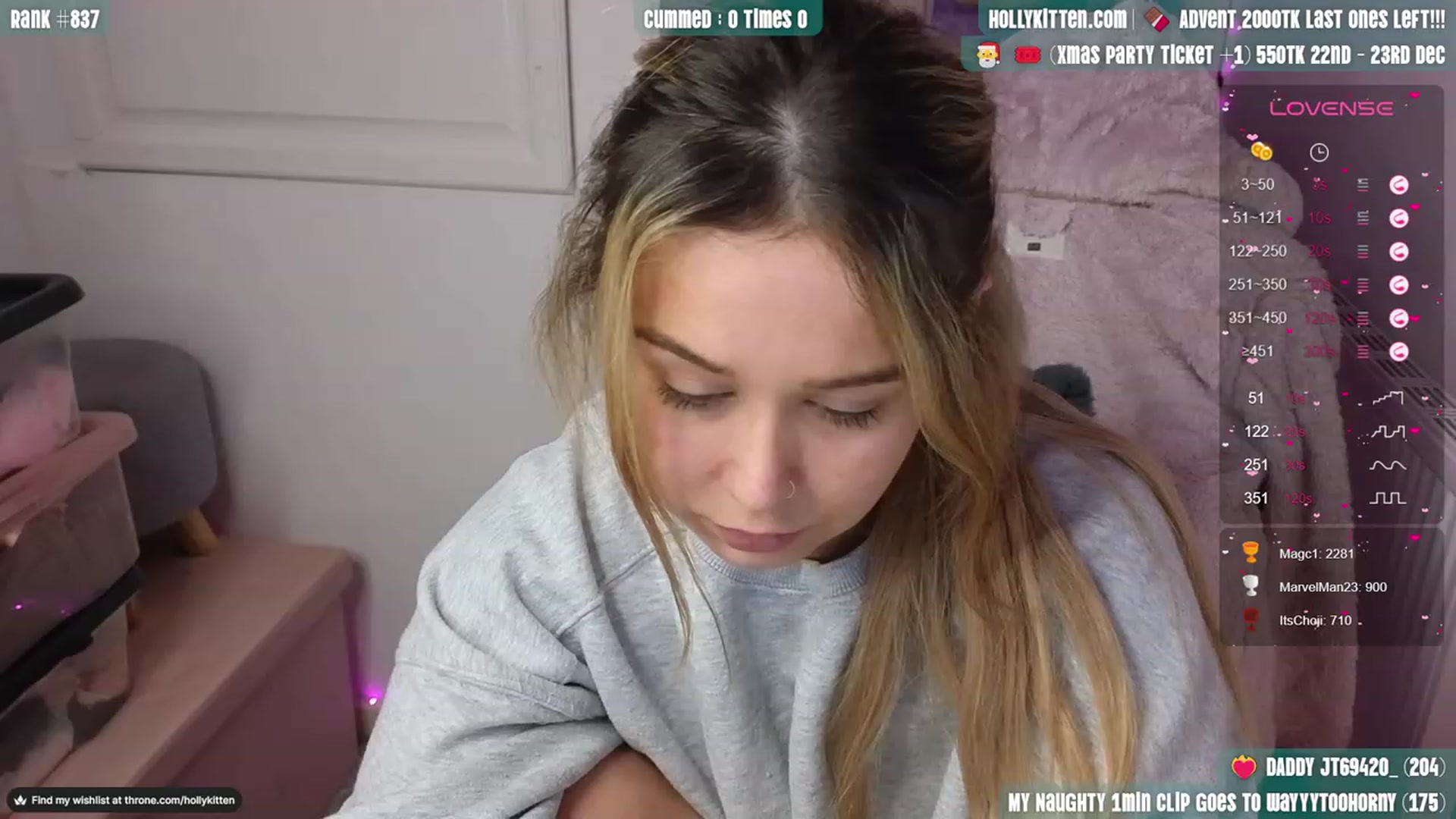 Gallery image thumbnail from HollyKittenn's myfreecams stream on, 11/25/2023, 15:27 image 11 of 20