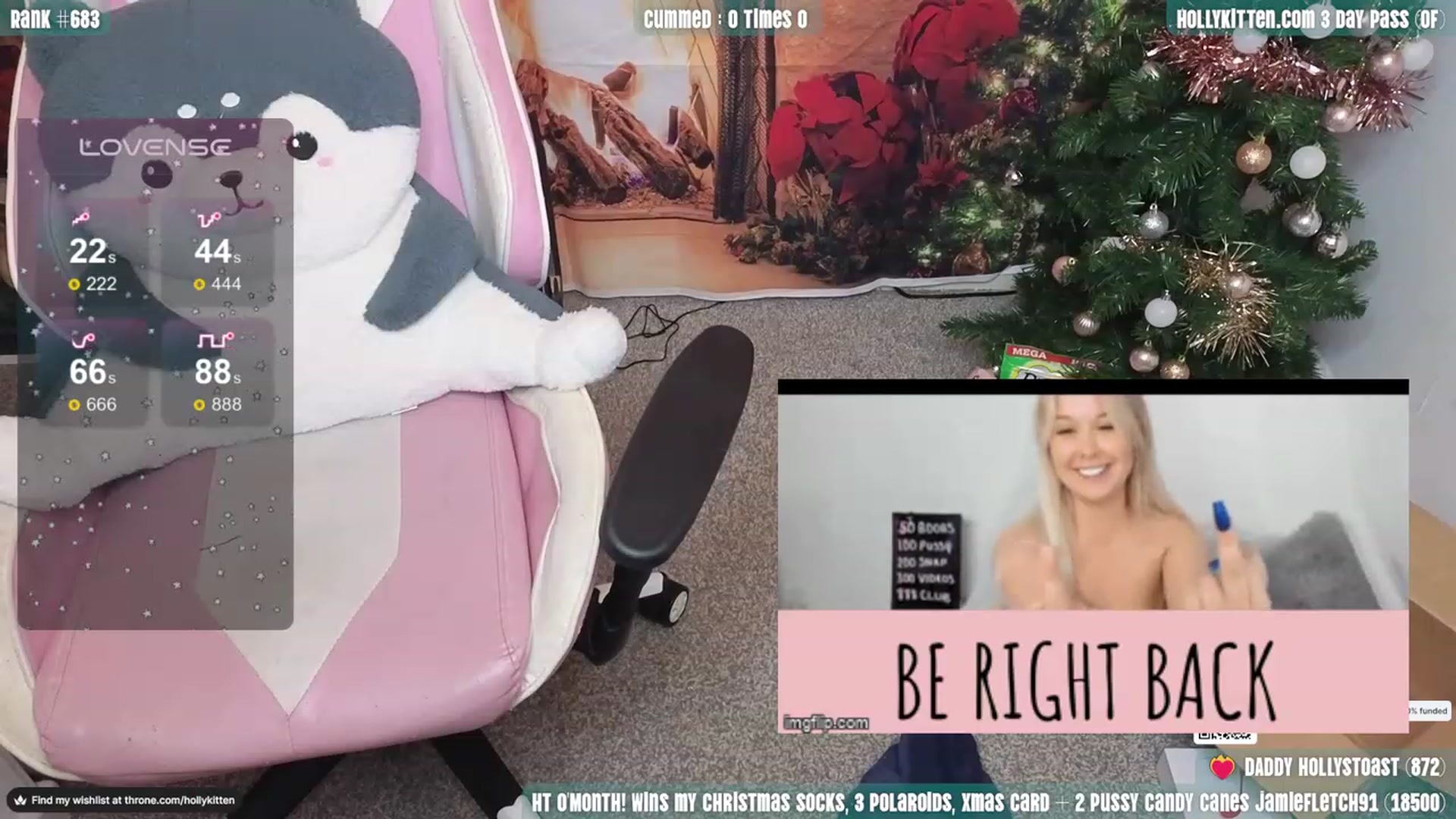 Gallery image thumbnail from HollyKittenn's myfreecams stream on, 12/18/2023, 17:45 image 16 of 20