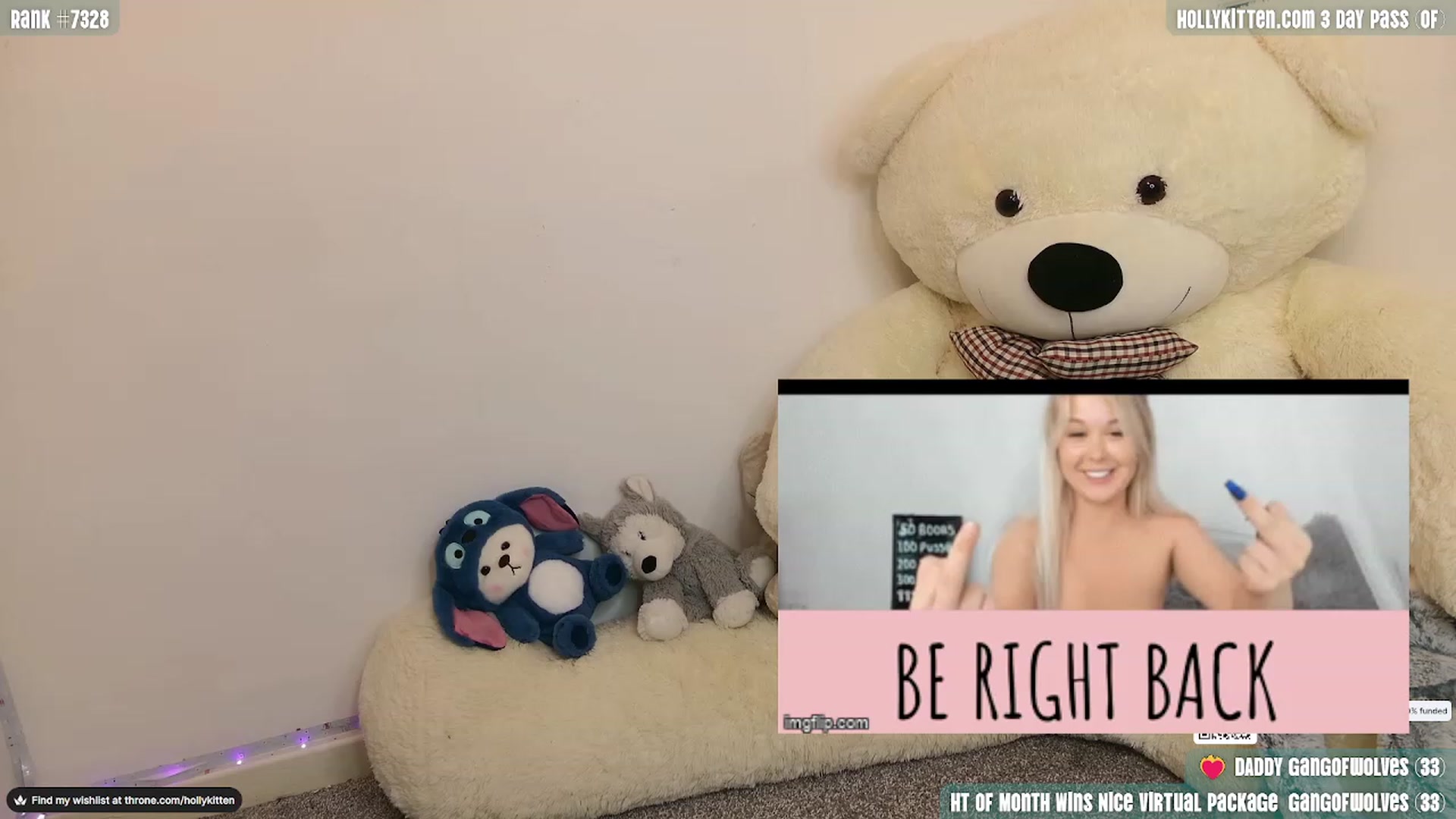 Gallery image thumbnail from HollyKittenn's myfreecams stream on, 01/11/2024, 20:16 image 7 of 20